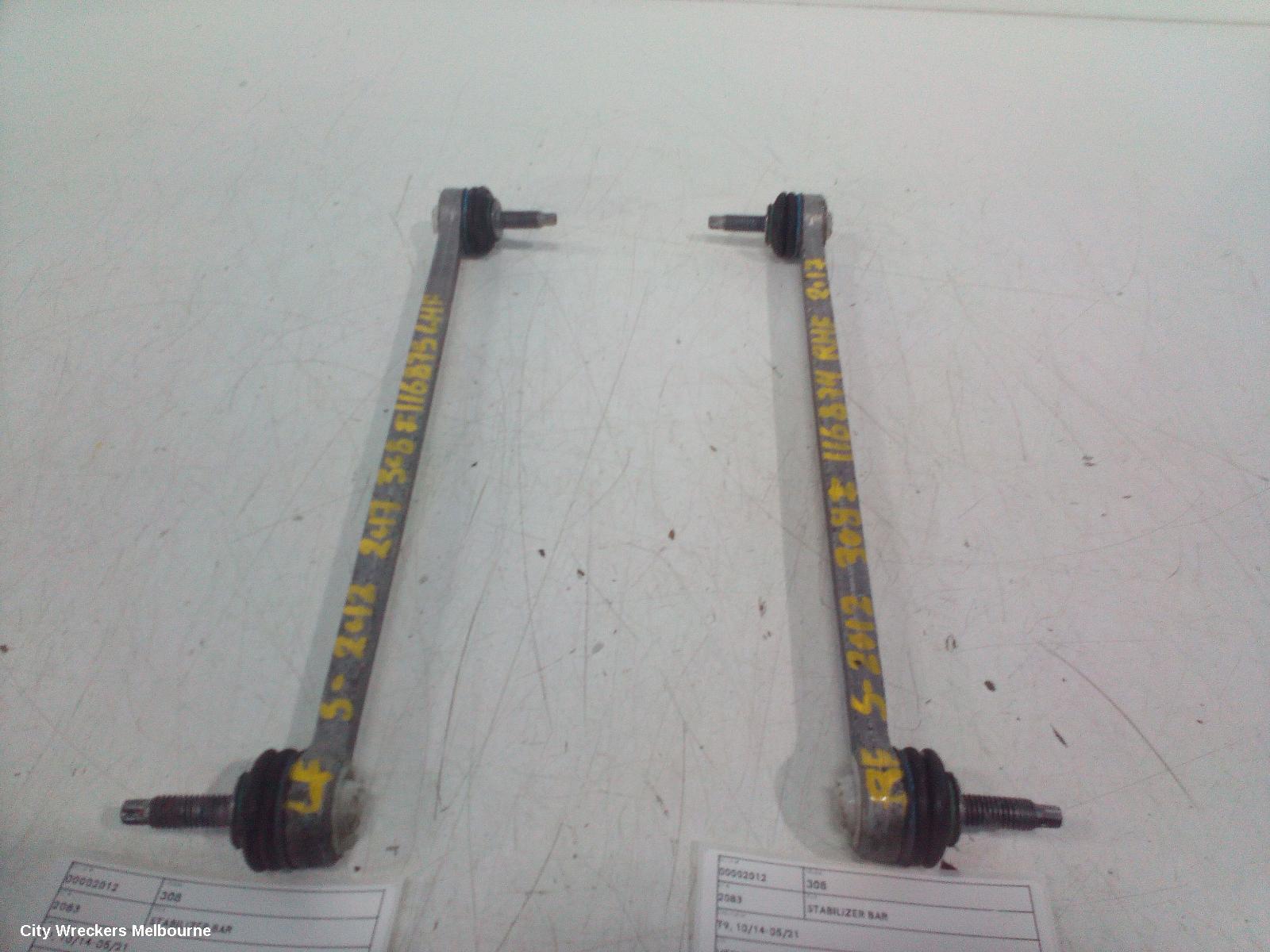 PEUGEOT 308 STABILISER BAR, T9, 10/2014 - 05/2021