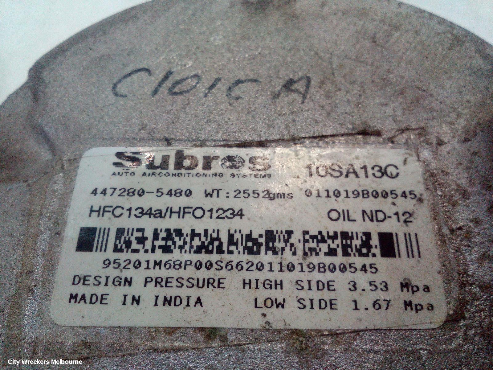 SUZUKI BALENO A/C COMPRESSOR, EW, 1.4, PETROL, K14B, 04/2016 - 12/2022