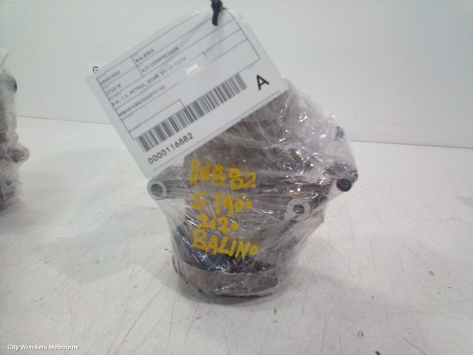 SUZUKI BALENO A/C COMPRESSOR, EW, 1.4, PETROL, K14B, 04/2016 - 12/2022