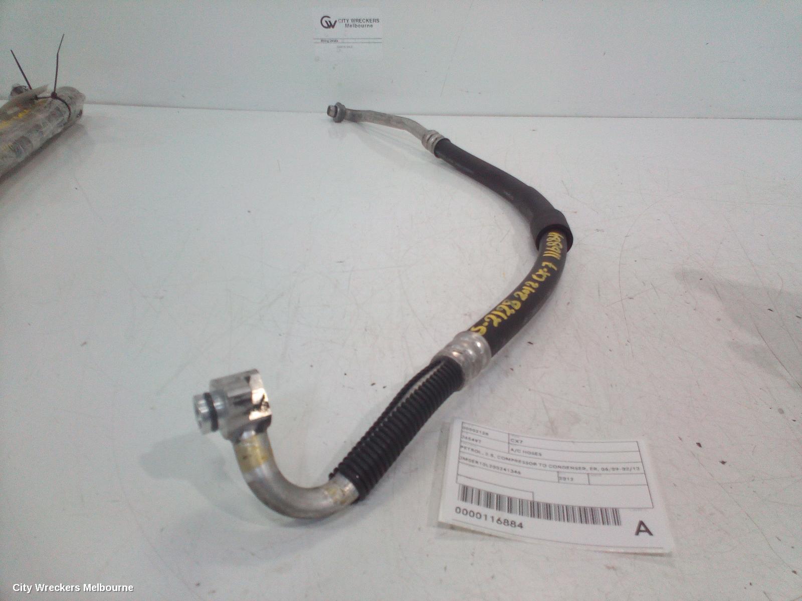 MAZDA CX7 A/C HOSES, PETROL, 2.5, COMPRESSOR TO CONDENSER, ER, 06/2009 - 02/2012