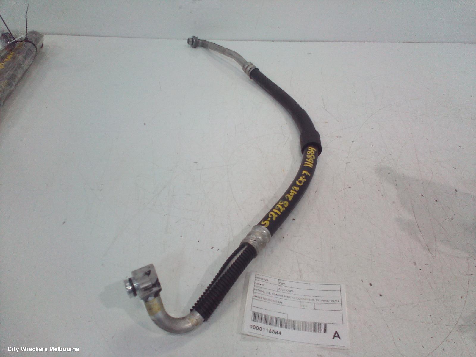 MAZDA CX7 A/C HOSES, PETROL, 2.5, COMPRESSOR TO CONDENSER, ER, 06/2009 - 02/2012