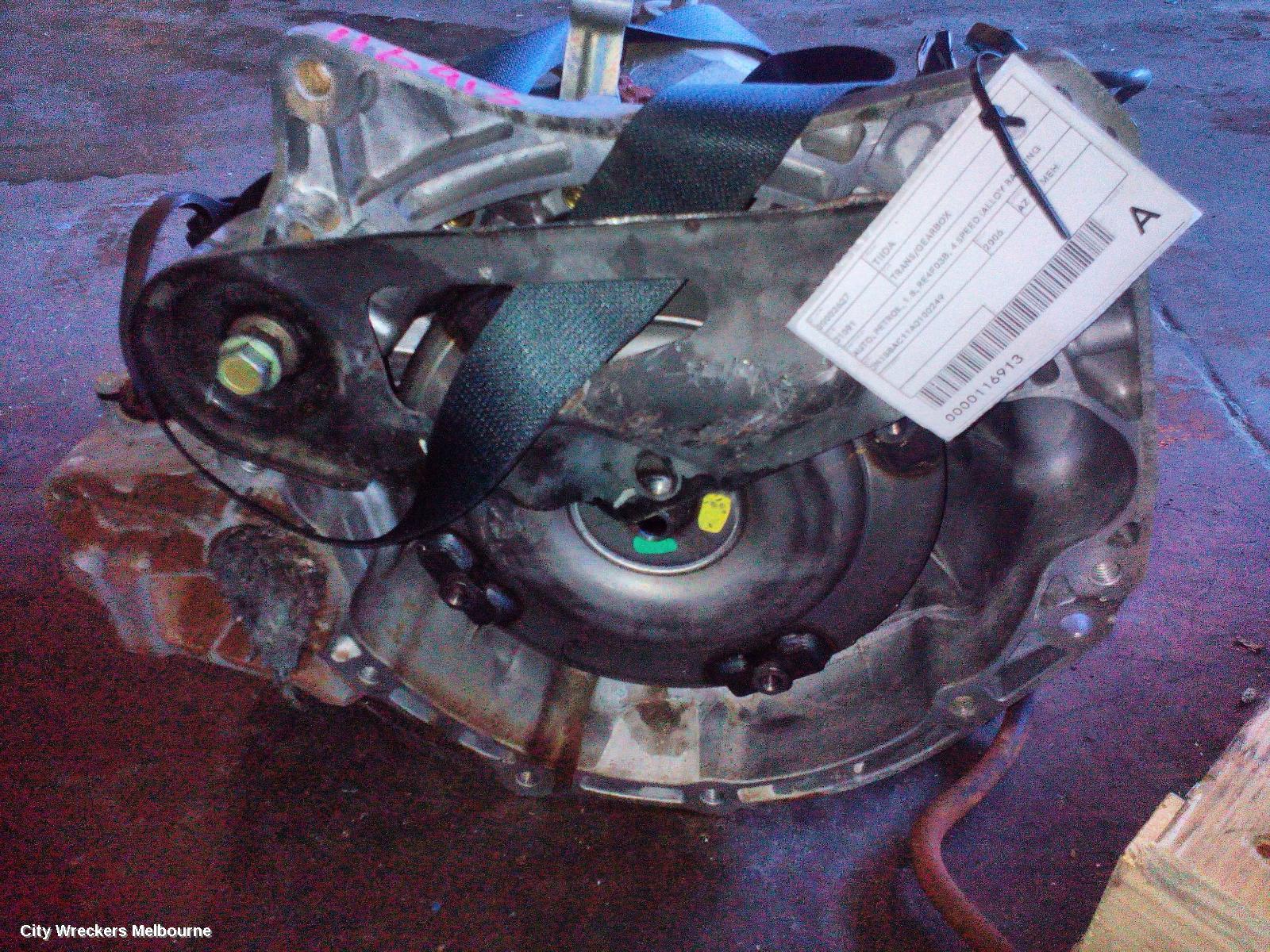 NISSAN TIIDA TRANS/GEARBOX, AUTO, PETROL, 1.8, RE4F03B, 4 SPEED (ALLOY BACKING PLATE), C11, 09/2004 - 01/2013