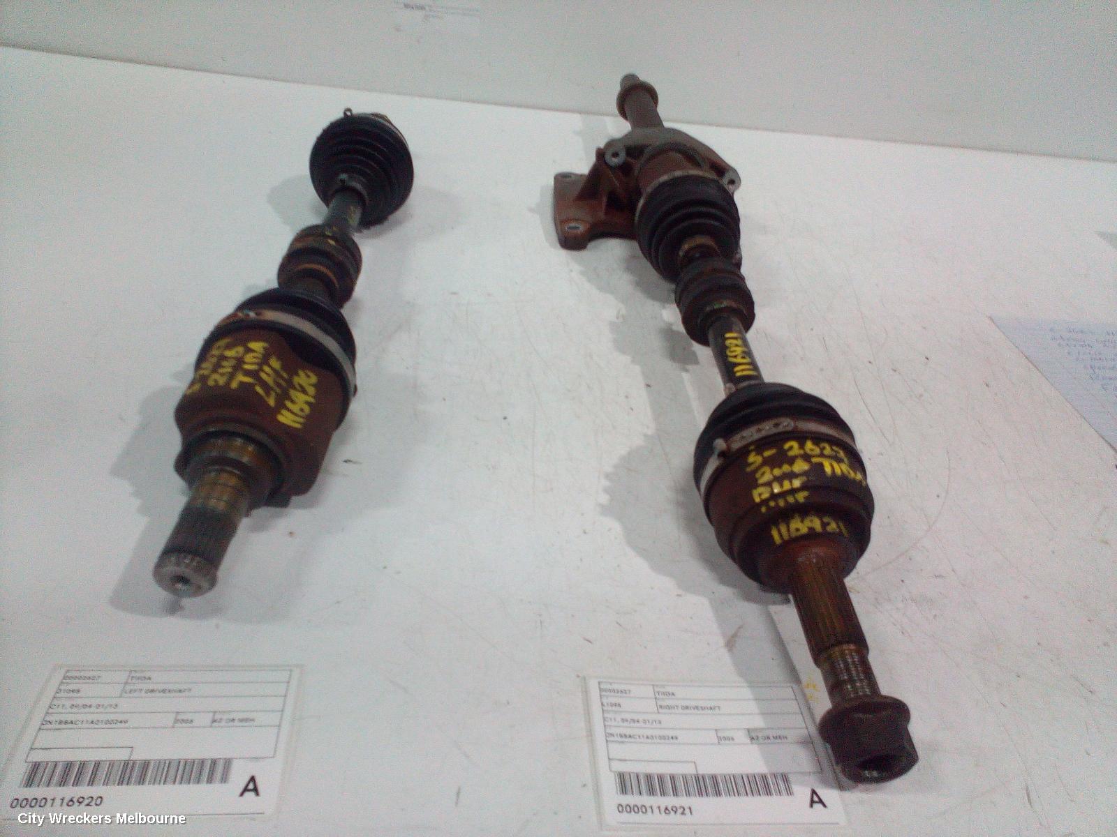 NISSAN TIIDA LEFT DRIVESHAFT, C11, 09/2004 - 01/2013