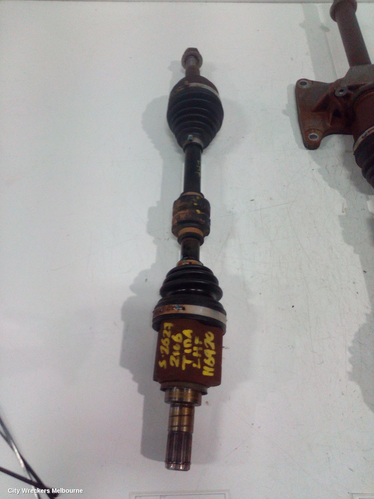 NISSAN TIIDA LEFT DRIVESHAFT, C11, 09/2004 - 01/2013
