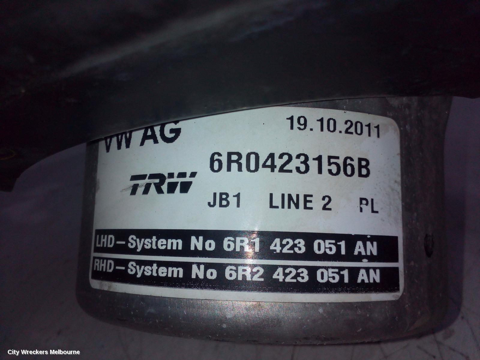 VOLKSWAGEN POLO STEERING PUMP, HYDRAULIC PUMP, PETROL/DIESEL, 6R, 05/2010 - 05/2014