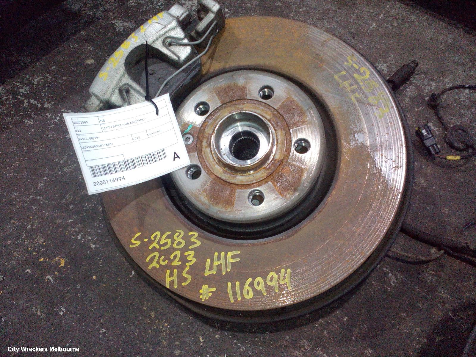 MG HS LEFT FRONT HUB ASSEMBLY, SAS23, 08/2019 - 12/2024