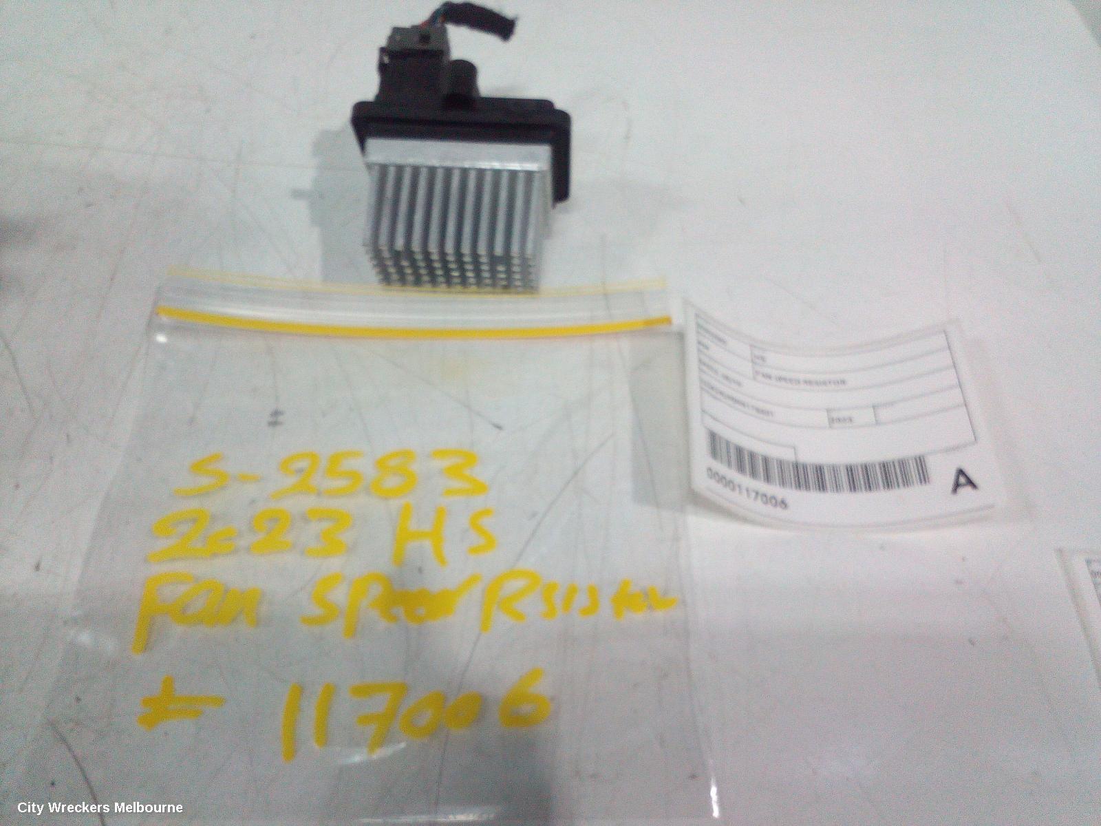 MG HS FAN SPEED RESISTOR, SAS23, 08/2019 - 12/2024