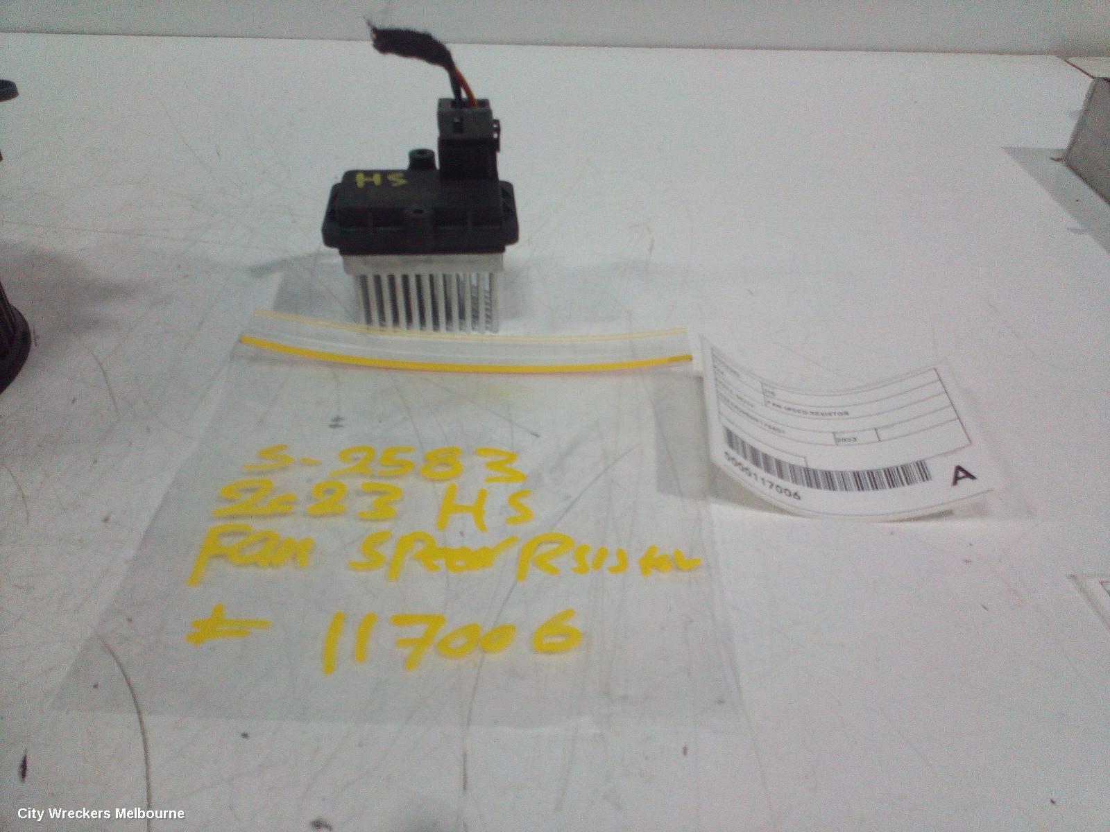 MG HS FAN SPEED RESISTOR, SAS23, 08/2019 - 12/2024