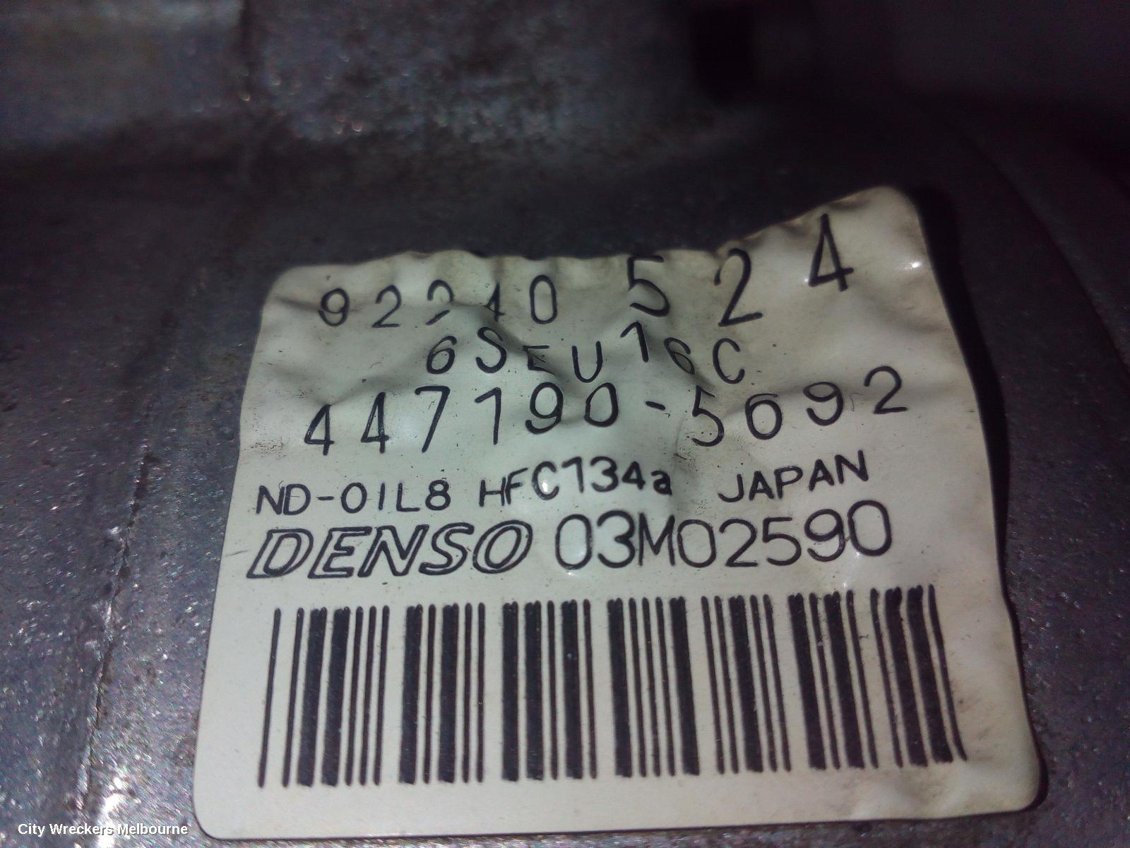 HOLDEN COMMODORE A/C COMPRESSOR, VE, 3.0/3.6, 6SBU16C, 2 PLUG TYPE, 09/2006 - 05/2013