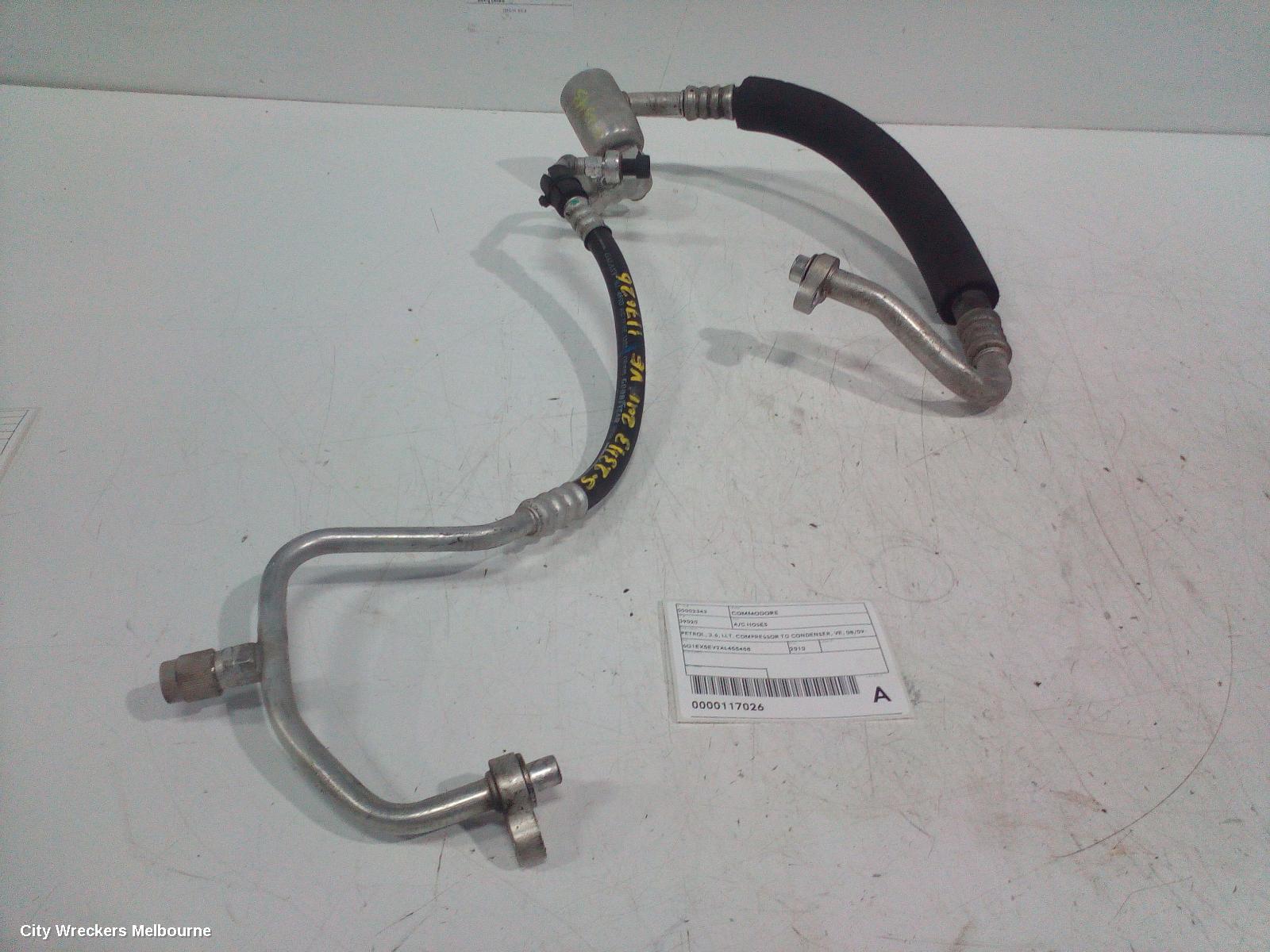HOLDEN COMMODORE A/C HOSES, PETROL, 3.6, LLT, COMPRESSOR TO CONDENSER, VE, 08/2009 - 05/2013