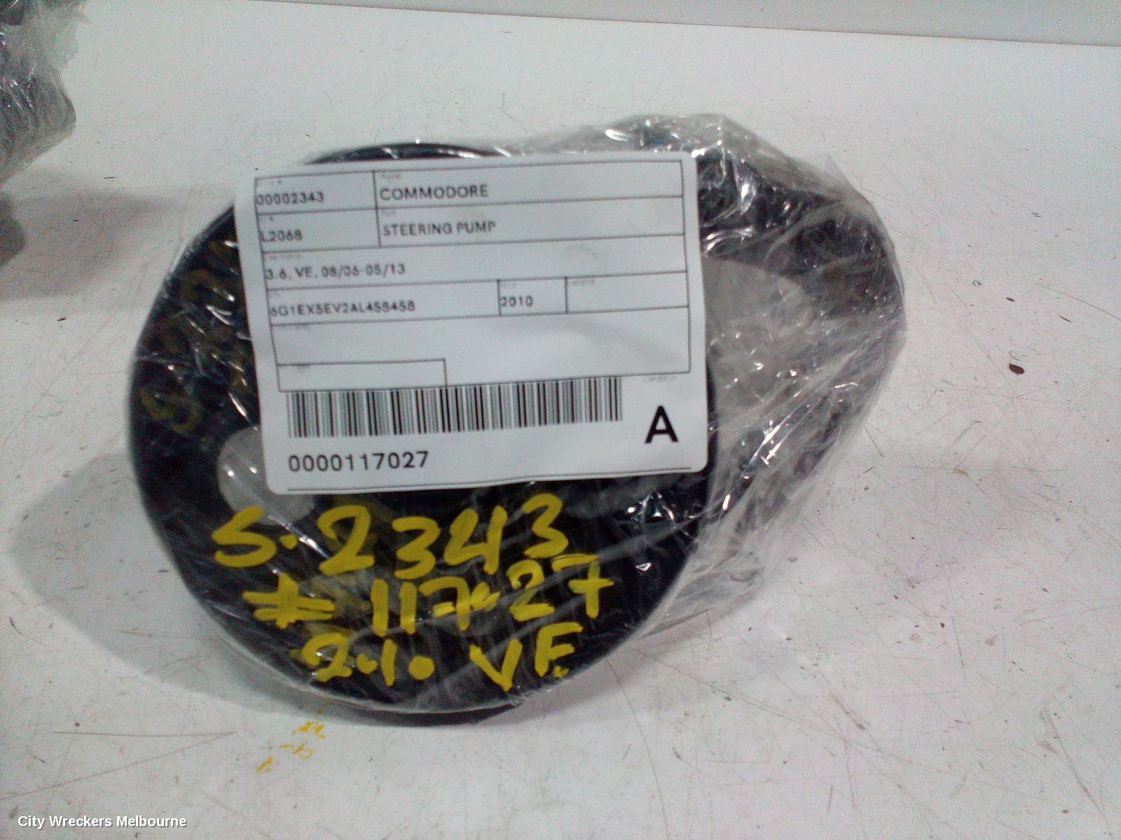 HOLDEN COMMODORE STEERING PUMP, 3.6, VE, 08/2006 - 05/2013