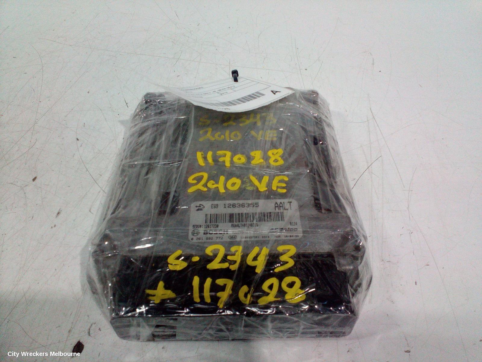 HOLDEN COMMODORE ECU, ENGINE ECU, 3.6, GAS, ECU ONLY, VE, 08/2006 - 05/2013