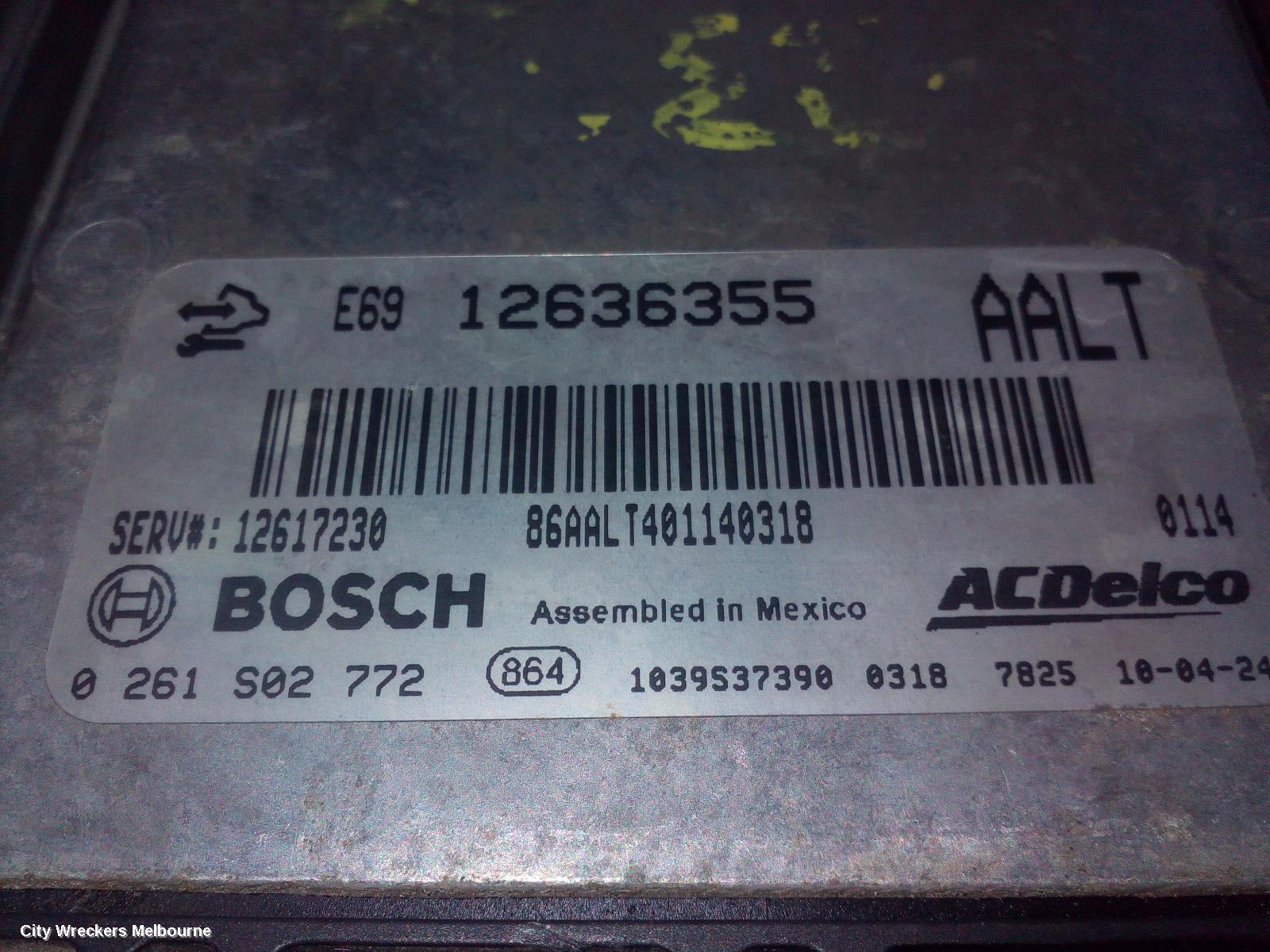 HOLDEN COMMODORE ECU, ENGINE ECU, 3.6, GAS, ECU ONLY, VE, 08/2006 - 05/2013