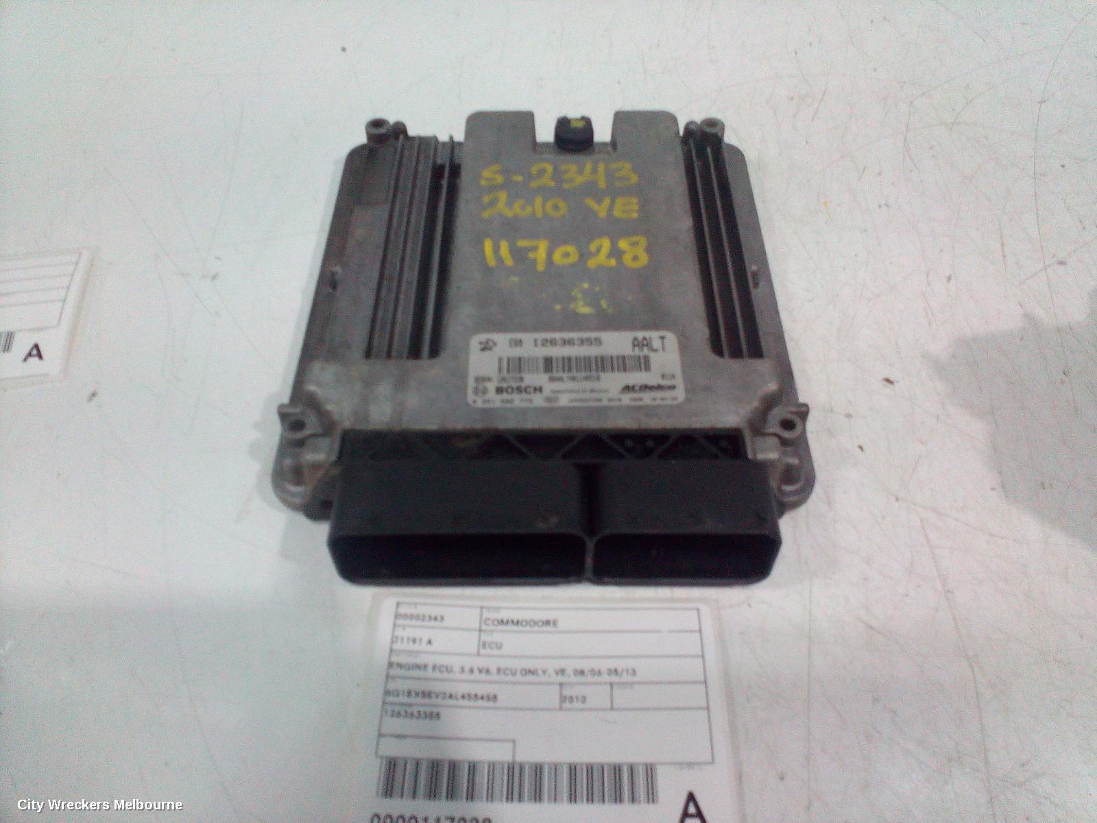 HOLDEN COMMODORE ECU, ENGINE ECU, 3.6, GAS, ECU ONLY, VE, 08/2006 - 05/2013