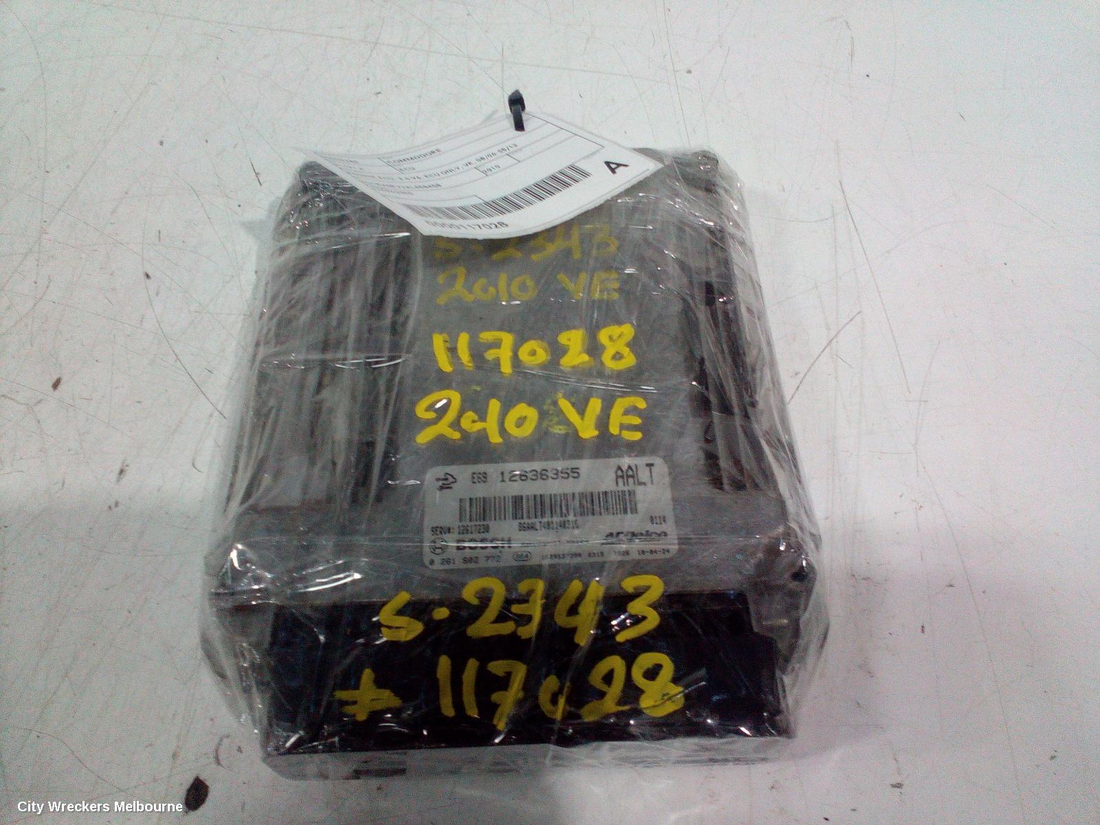 HOLDEN COMMODORE ECU, ENGINE ECU, 3.6, GAS, ECU ONLY, VE, 08/2006 - 05/2013