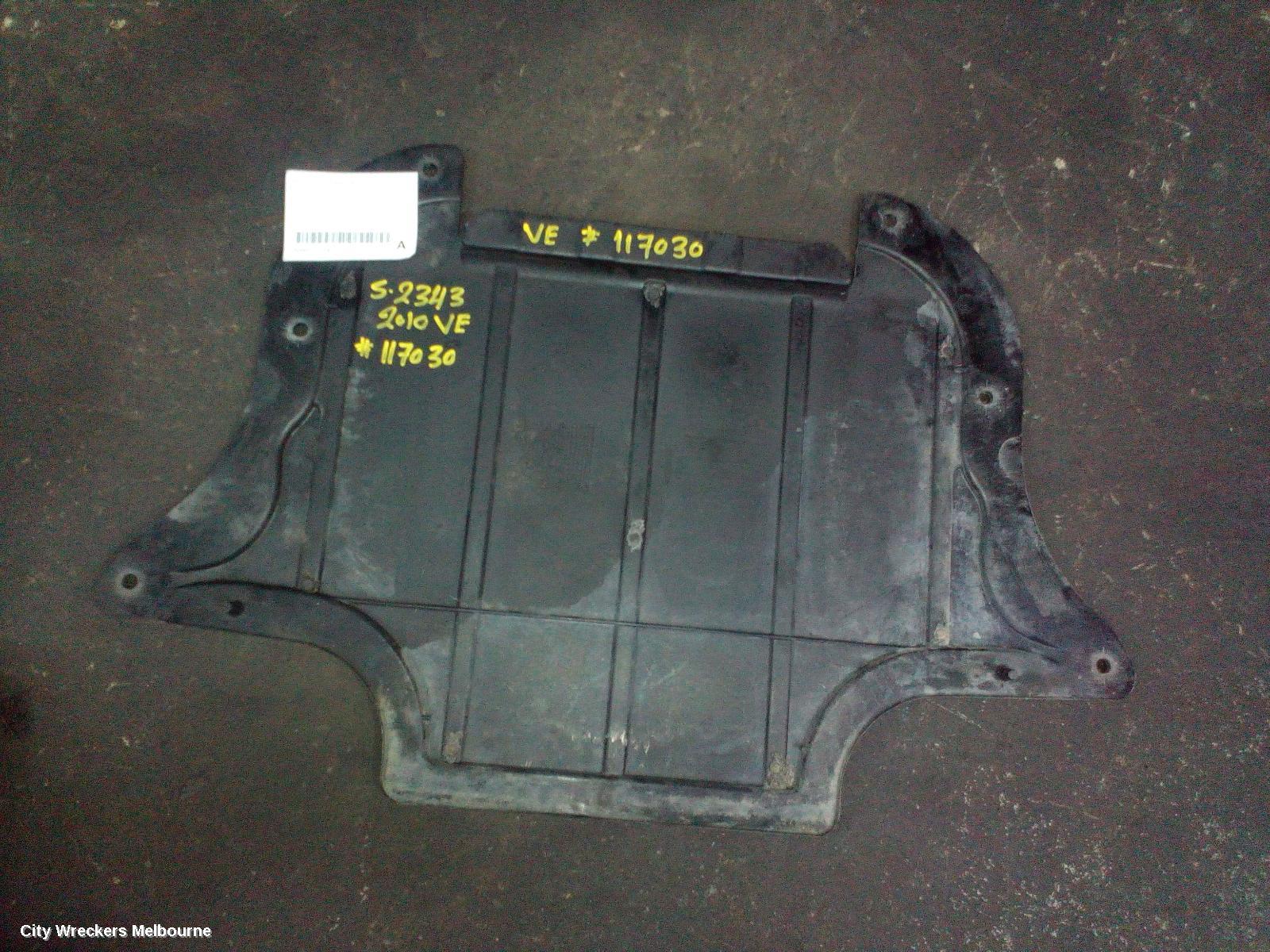 HOLDEN COMMODORE LOWER ENGINE SPLASH TRAY, VE, REAR ENGINE UNDERCOVER, 08/2006 - 05/2013