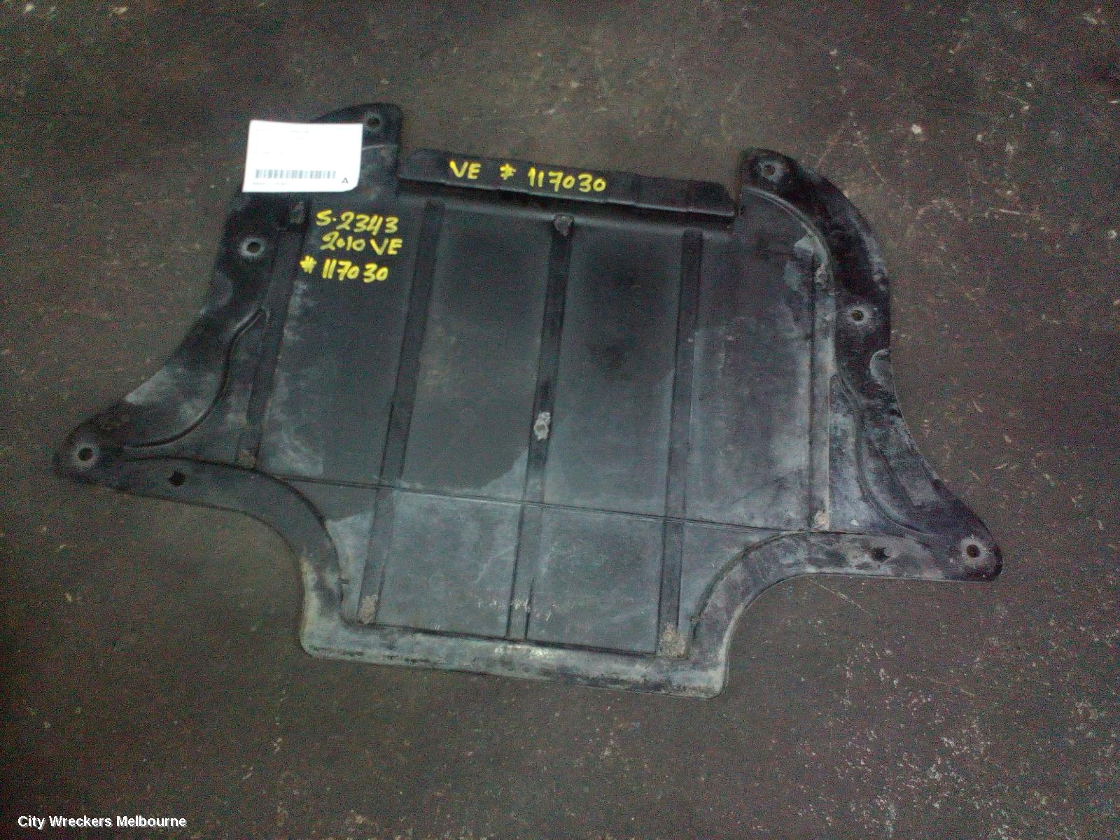 HOLDEN COMMODORE LOWER ENGINE SPLASH TRAY, VE, REAR ENGINE UNDERCOVER, 08/2006 - 05/2013