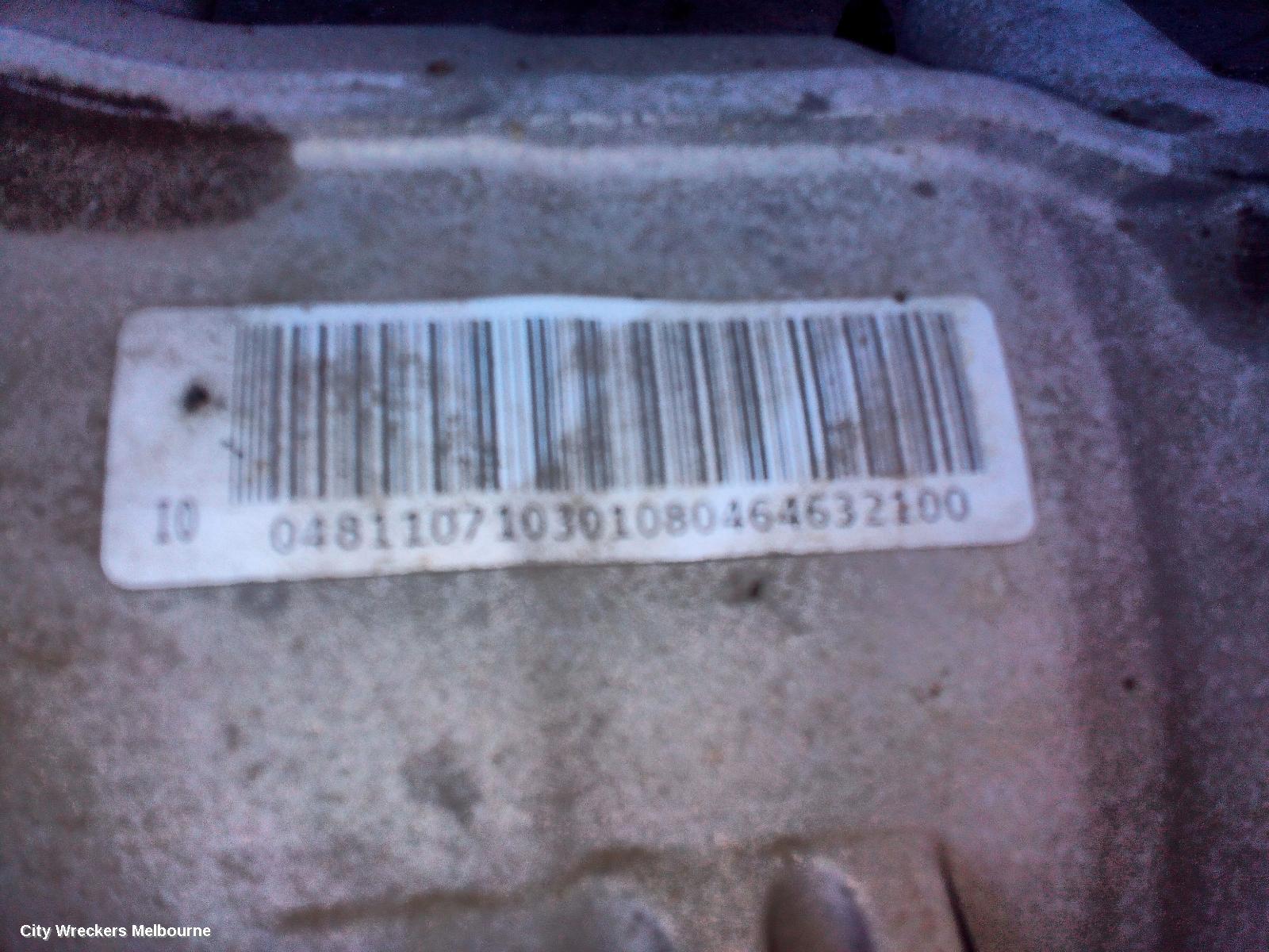 LDV G10 TRANS/GEARBOX, AUTO, DIESEL, 1.9, TURBO, SV7A/SV7C, WAGON/VAN, 04/2015 - 06/2021