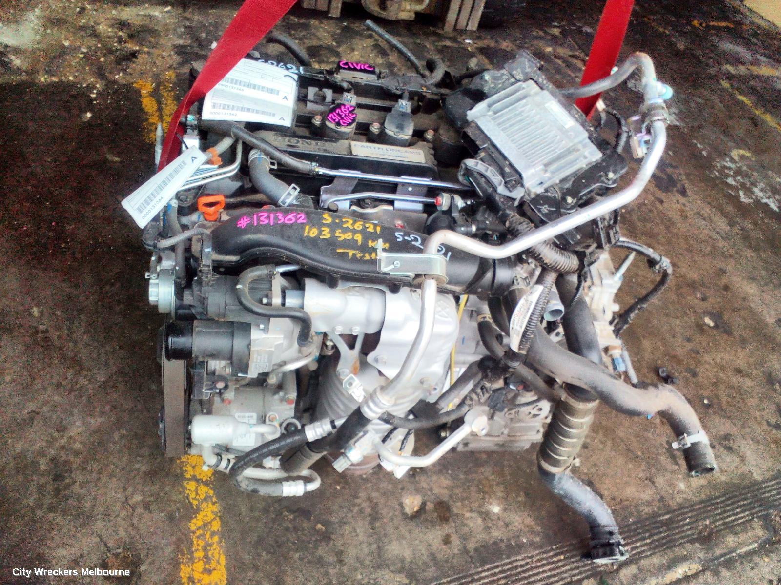 HONDA CIVIC ENGINE, PETROL, 1.5, TURBO, 10TH GEN, 05/2016 - 08/2021