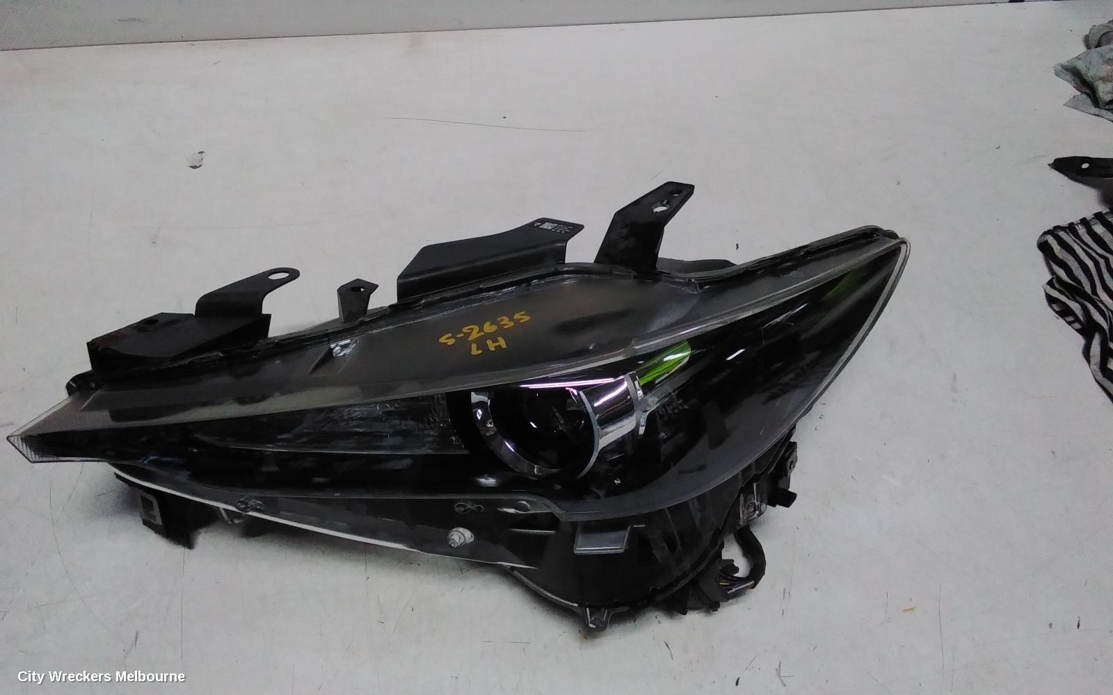MAZDA CX8 LEFT HEADLAMP, KG, LED, NON AFS & W/ ADAPTIVE, W/ DAYTIME RUNNING LAMP TYPE, 05/2018 ONWARDS