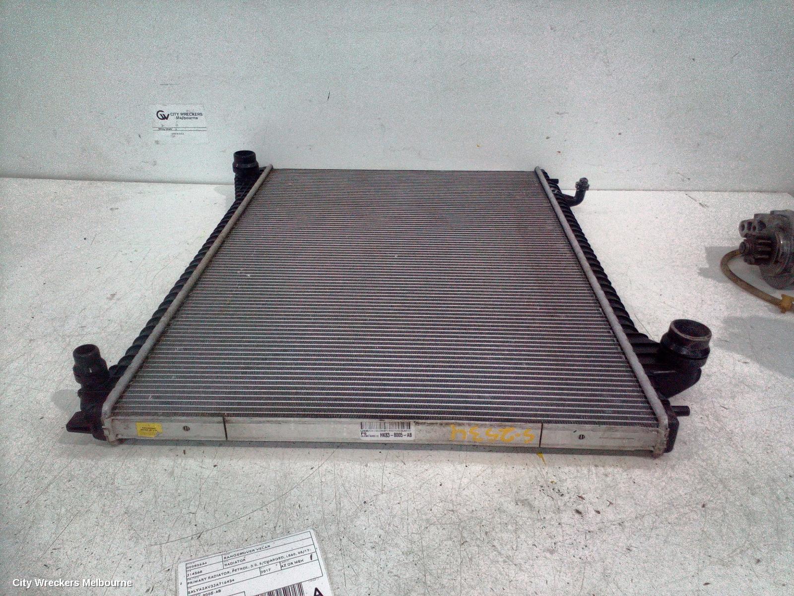 LAND ROVER RANGEROVER VELAR RADIATOR, PRIMARY RADIATOR, PETROL, 3.0, S/CHARGED, L560, 05/2017 ONWARDS