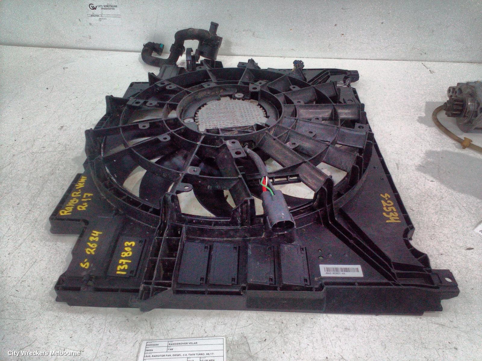 LAND ROVER RANGEROVER VELAR FAN, L560, RADIATOR FAN, DIESEL, 3.0, TWIN TURBO, 05/2017 ONWARDS
