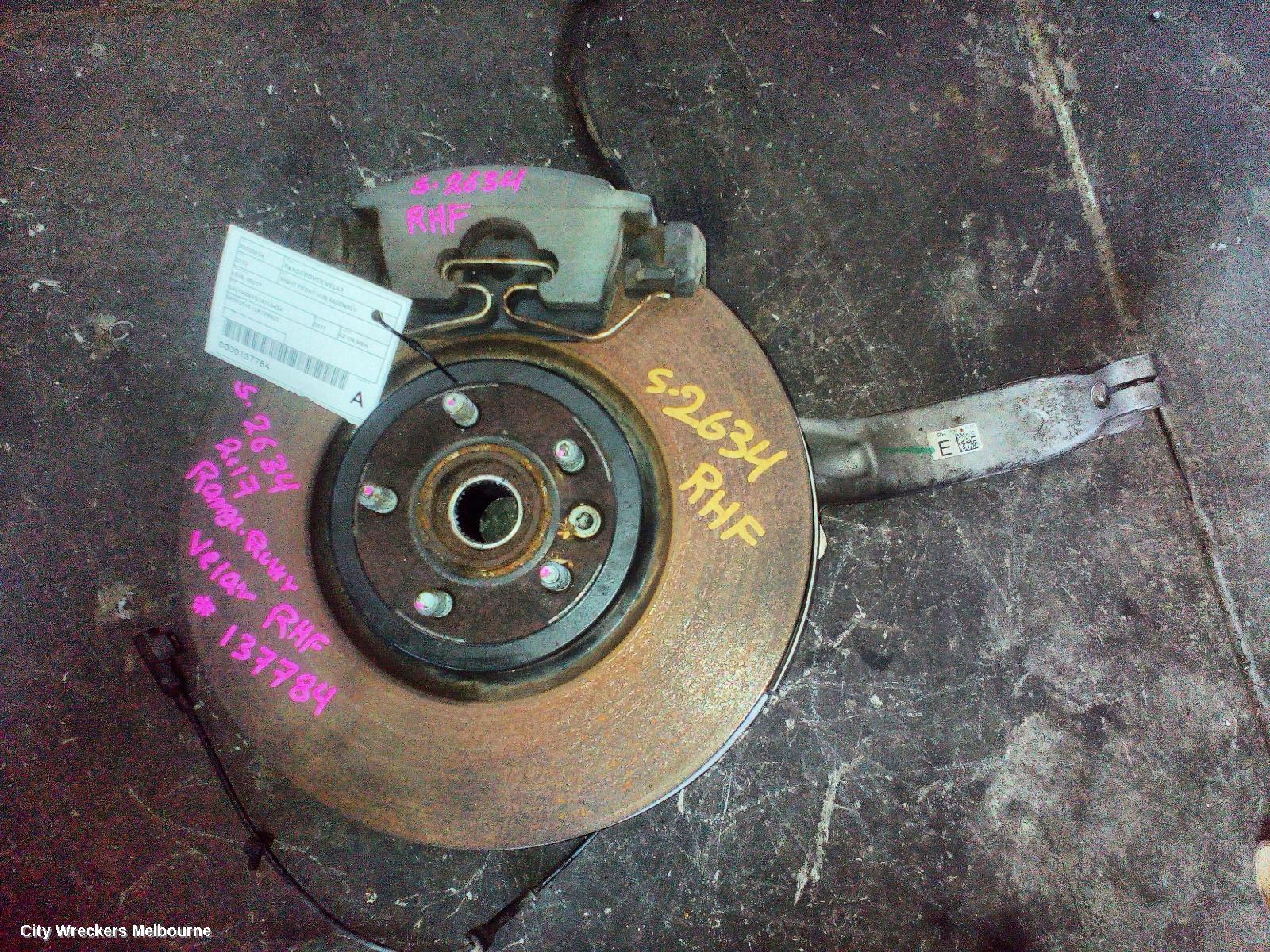 LAND ROVER RANGEROVER VELAR RIGHT FRONT HUB ASSEMBLY, L560, 05/2017 ONWARDS
