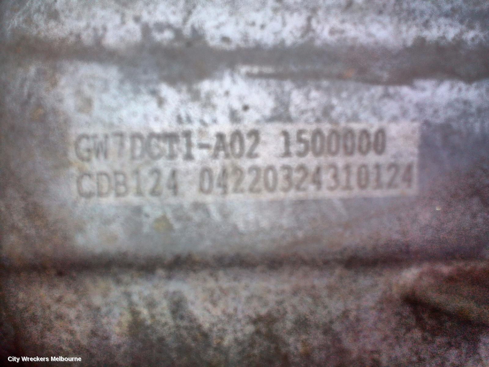 HAVAL H6 TRANS/GEARBOX, AUTO, 2WD, PETROL, 2.0, TURBO, B01, 02/2021 ONWARDS