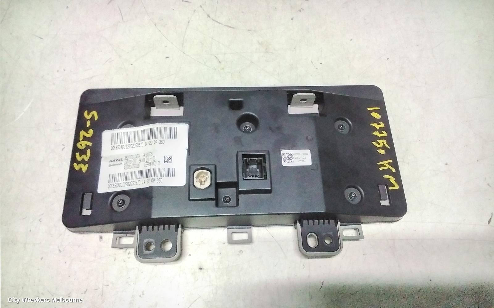 HAVAL H6 INSTRUMENT CLUSTER, DIGITAL INSTRUMENT CLUSTER, 10.25IN, B01, 02/2021 ONWARDS
