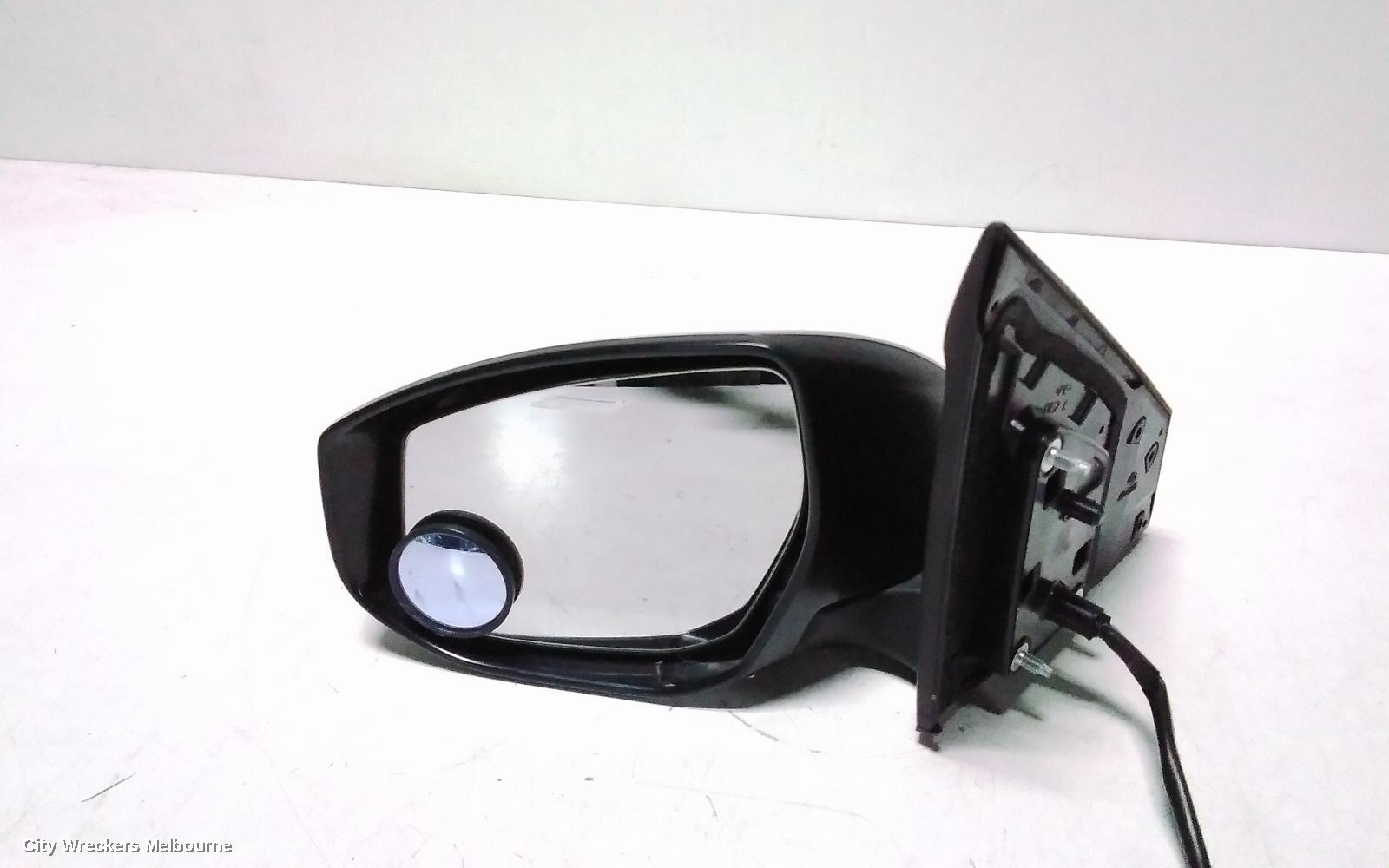 NISSAN PULSAR LEFT DOOR MIRROR, B17, SEDAN, MANUAL FOLD TYPE, 12/2012 - 12/2017