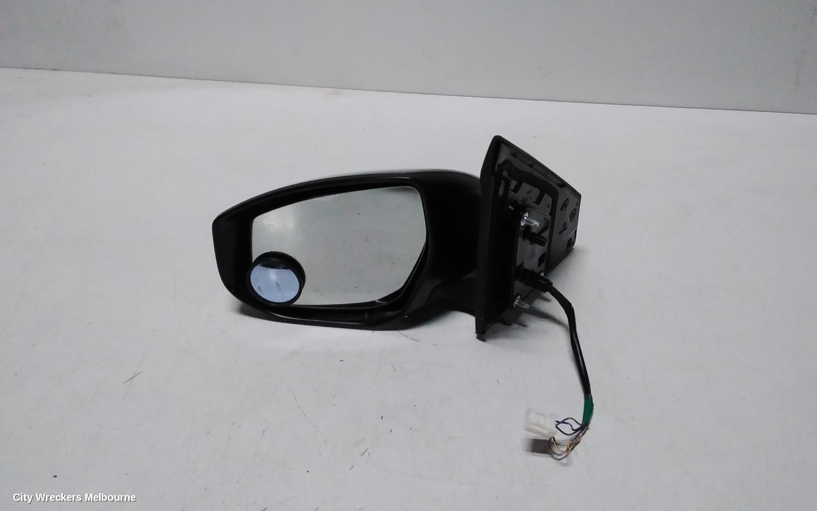 NISSAN PULSAR LEFT DOOR MIRROR, B17, SEDAN, MANUAL FOLD TYPE, 12/2012 - 12/2017