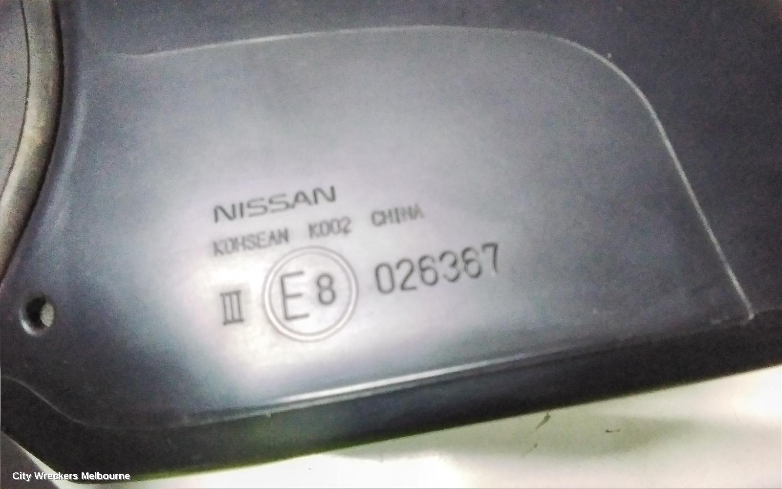 NISSAN PULSAR LEFT DOOR MIRROR, B17, SEDAN, MANUAL FOLD TYPE, 12/2012 - 12/2017