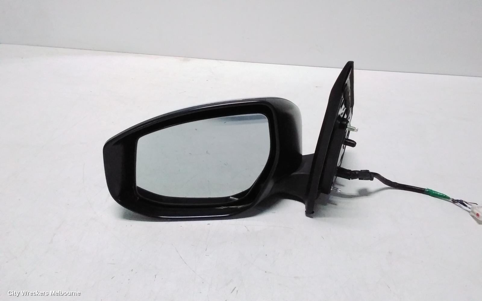 NISSAN PULSAR LEFT DOOR MIRROR, B17, SEDAN, MANUAL FOLD TYPE, 12/2012 - 12/2017