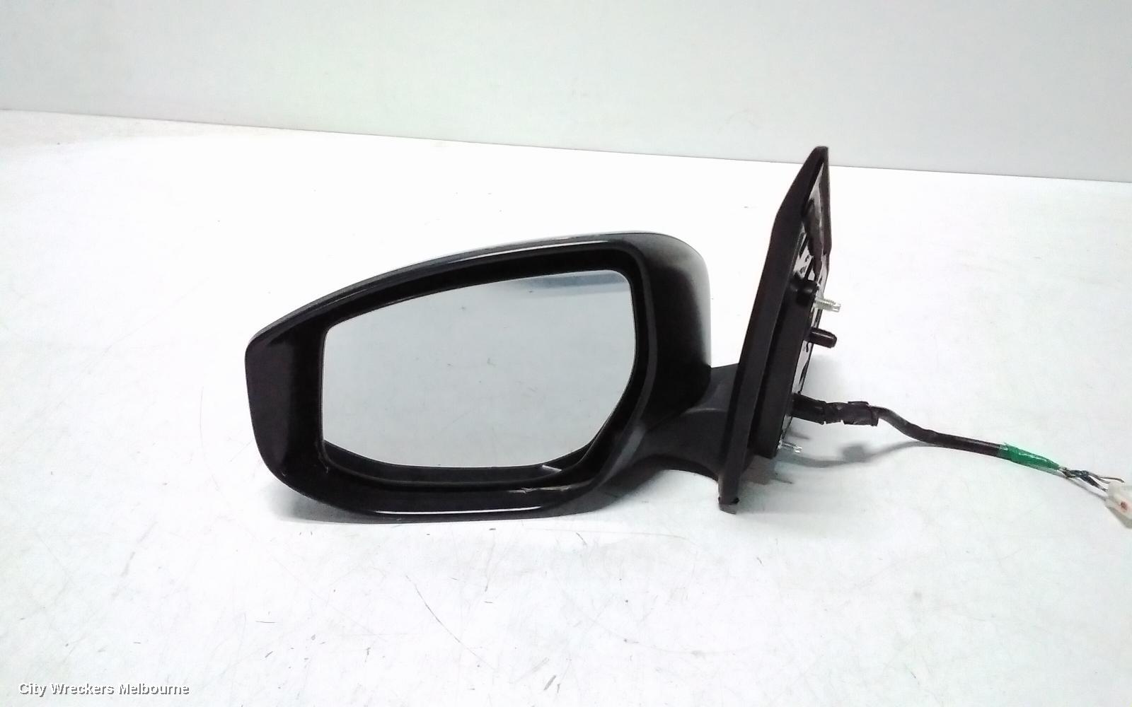 NISSAN PULSAR LEFT DOOR MIRROR, B17, SEDAN, MANUAL FOLD TYPE, 12/2012 - 12/2017