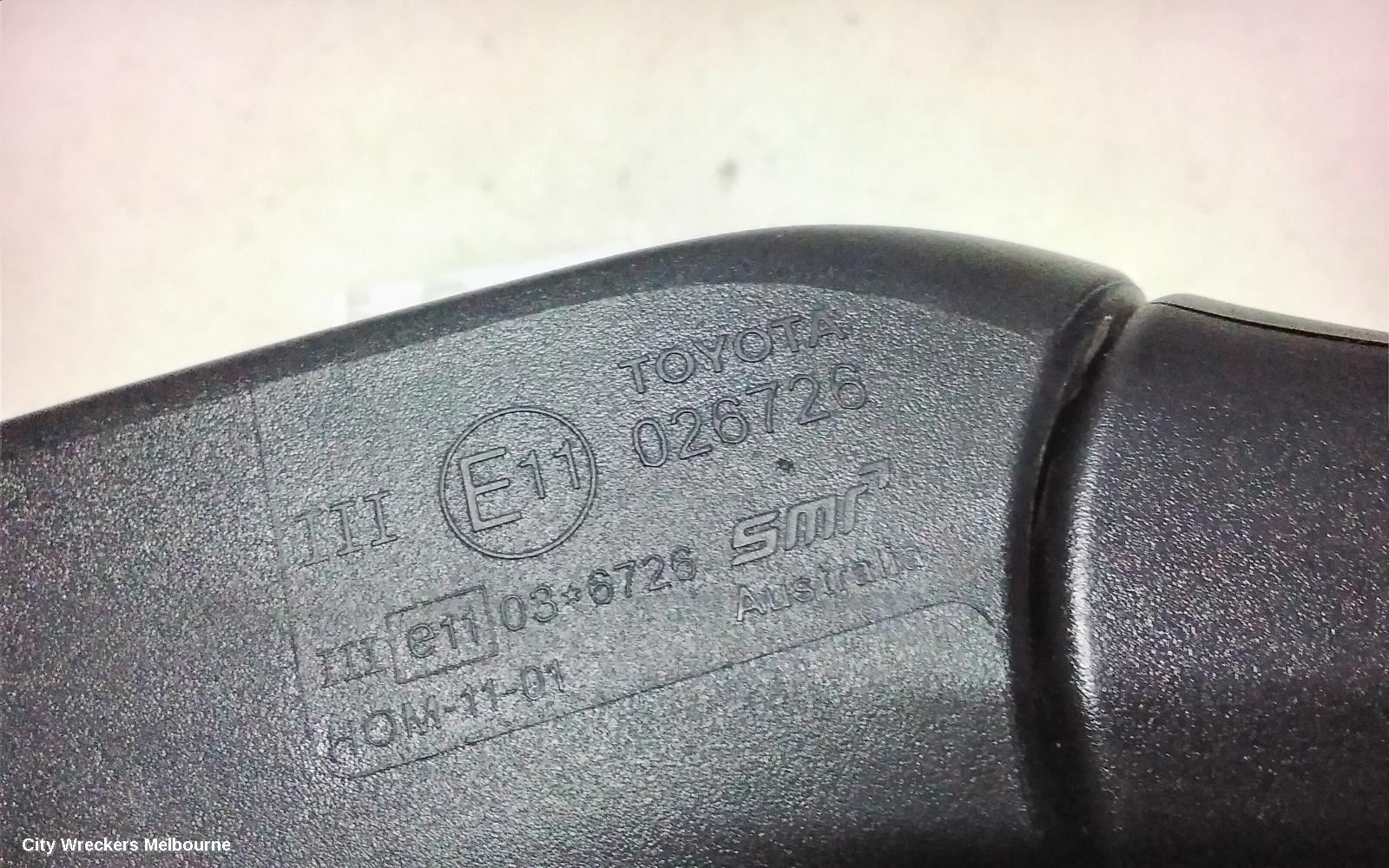 TOYOTA AURION LEFT DOOR MIRROR, GSV50R, PRODIGY, W/ AUTO DIP, NON BLIND SPOT TYPE, 02/2012 - 05/2015