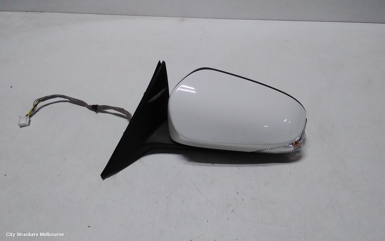 TOYOTA AURION LEFT DOOR MIRROR, GSV50R, PRODIGY, W/ AUTO DIP, NON BLIND SPOT TYPE, 02/2012 - 05/2015