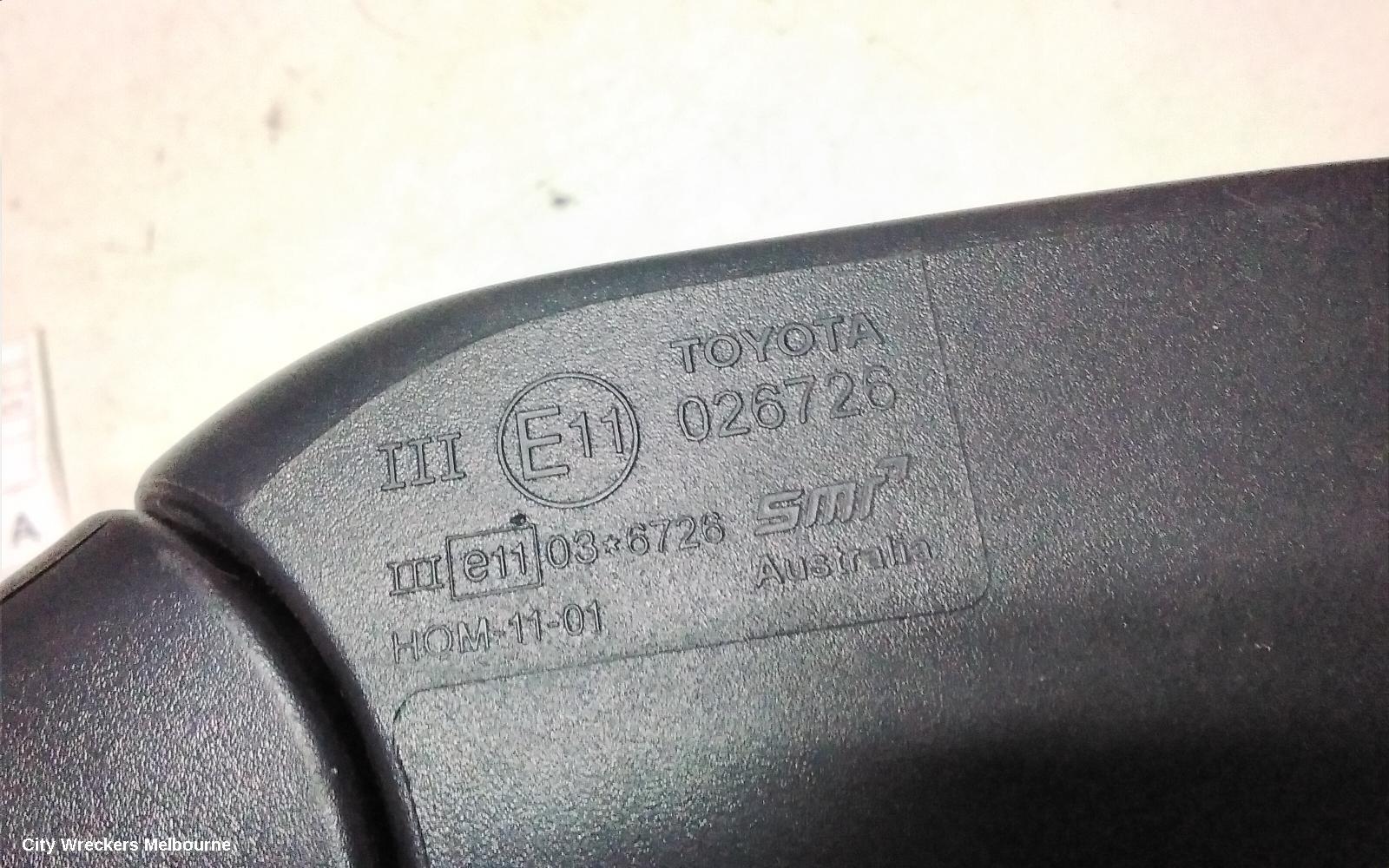 TOYOTA CAMRY RIGHT DOOR MIRROR, ASV50, ALTISE/ATARA S/SX, NON AUTO DIPPING TYPE, 04/2015 - 10/2017