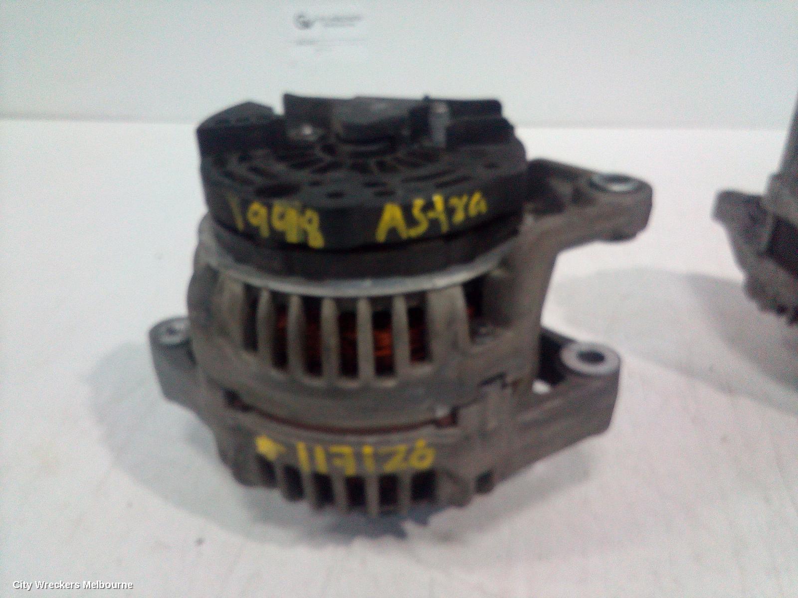 HOLDEN ASTRA ALTERNATOR, TS, 1.8, BOSCH W/0 CLUTCH, (NO PLUG TYPE), 09/1998 - 10/2006