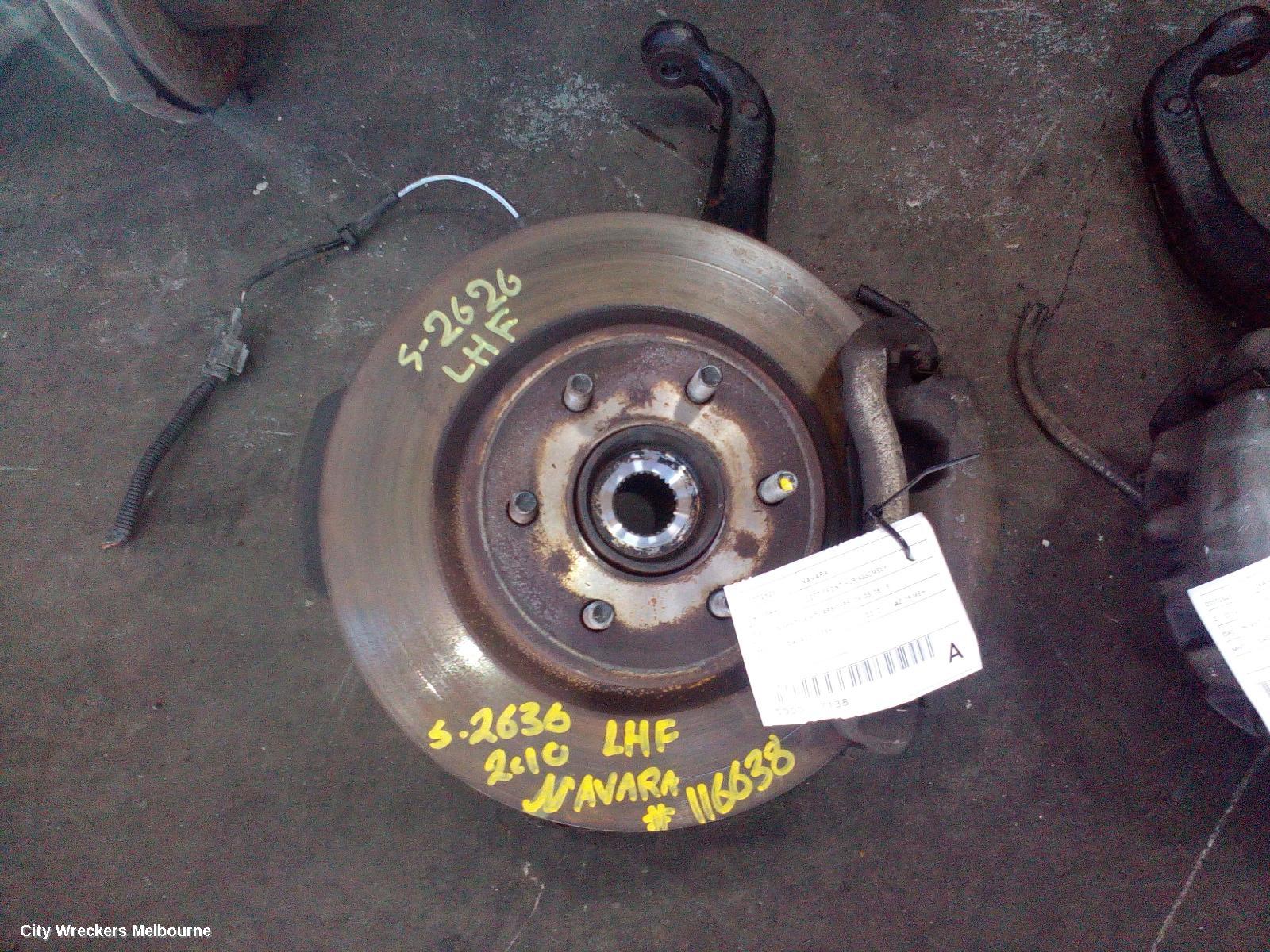 NISSAN NAVARA LEFT FRONT HUB ASSEMBLY, D40 (VIN MNT), 4WD, ABS TYPE, 09/2005 - 08/2015