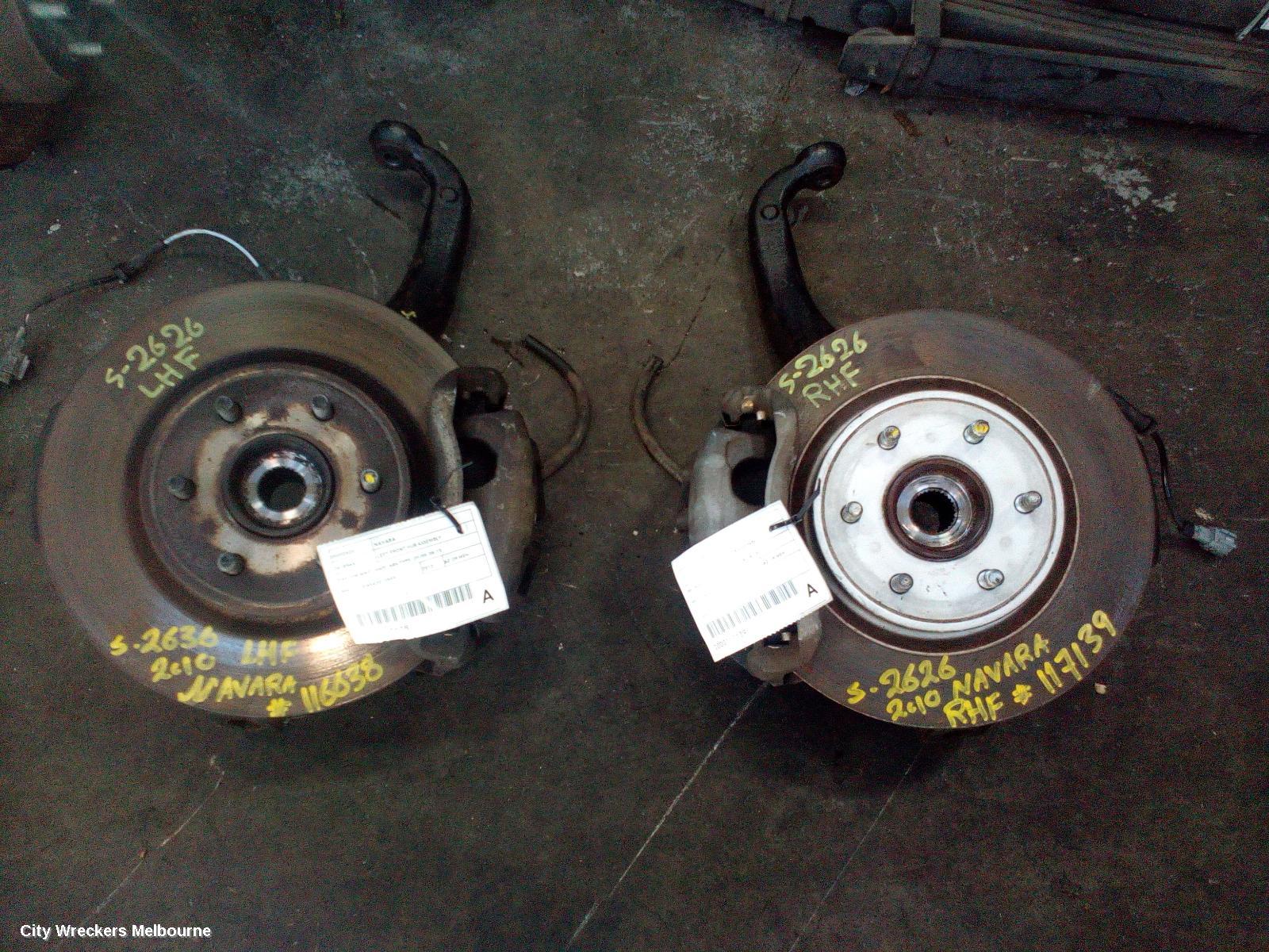 NISSAN NAVARA LEFT FRONT HUB ASSEMBLY, D40 (VIN MNT), 4WD, ABS TYPE, 09/2005 - 08/2015