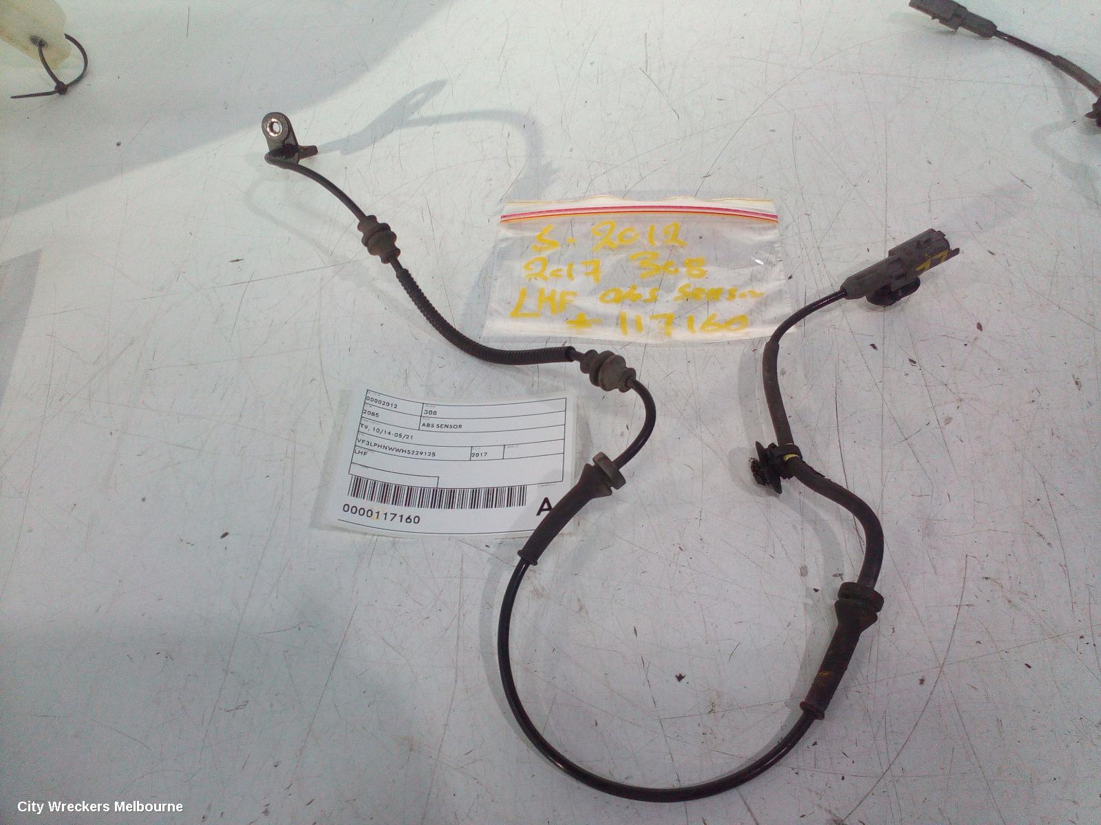 PEUGEOT 308 ABS SENSOR, T9, 10/2014 - 05/2021