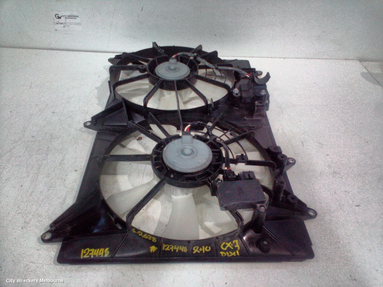 MAZDA CX7 FAN, DUAL FAN ASSY, 2.2, R2, TURBO, ER, 06/2009 - 02/2012