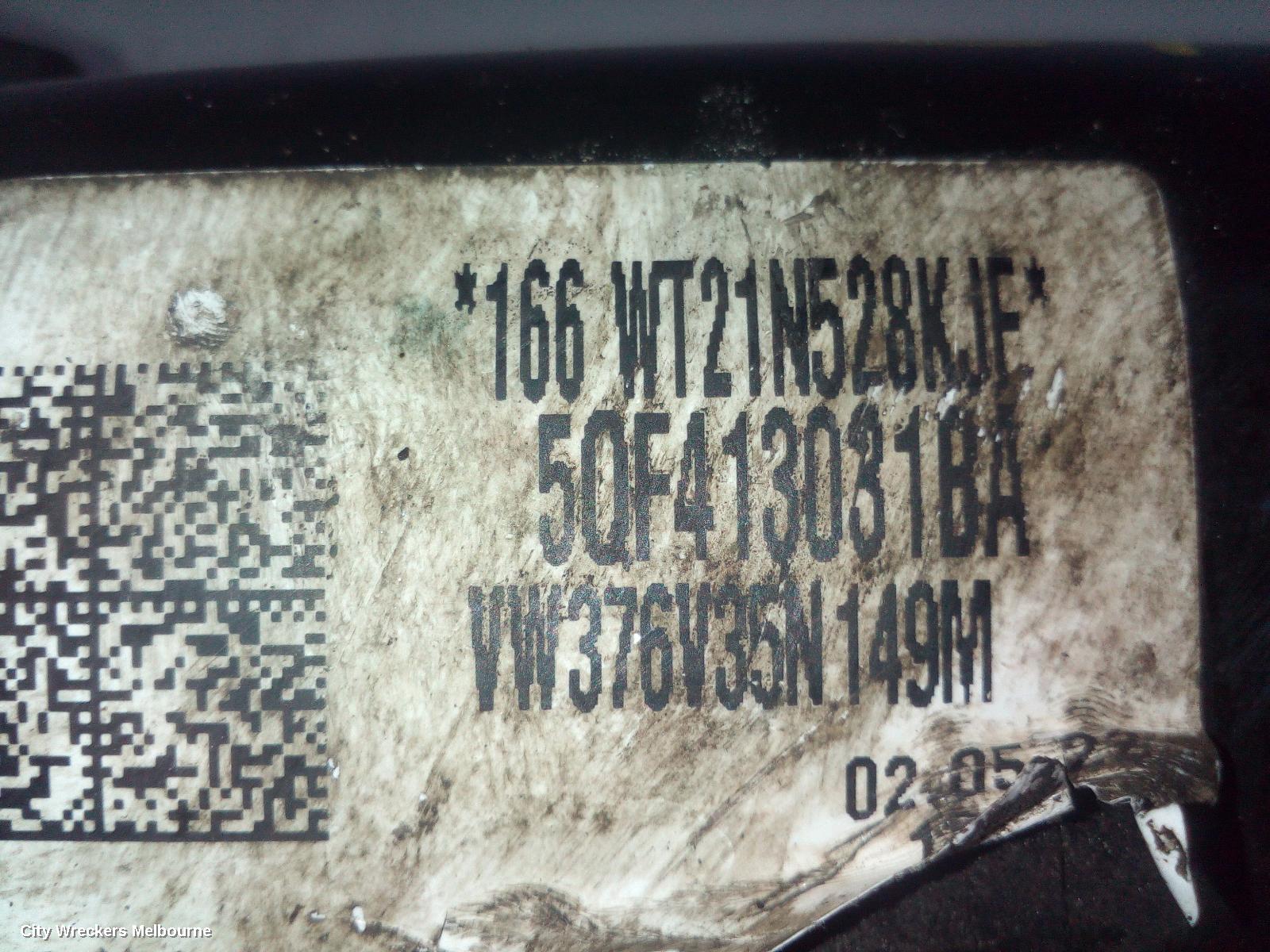VOLKSWAGEN TIGUAN RIGHT FRONT STRUT, 5NA, ELECTRONIC TYPE, 06/2016 ONWARDS