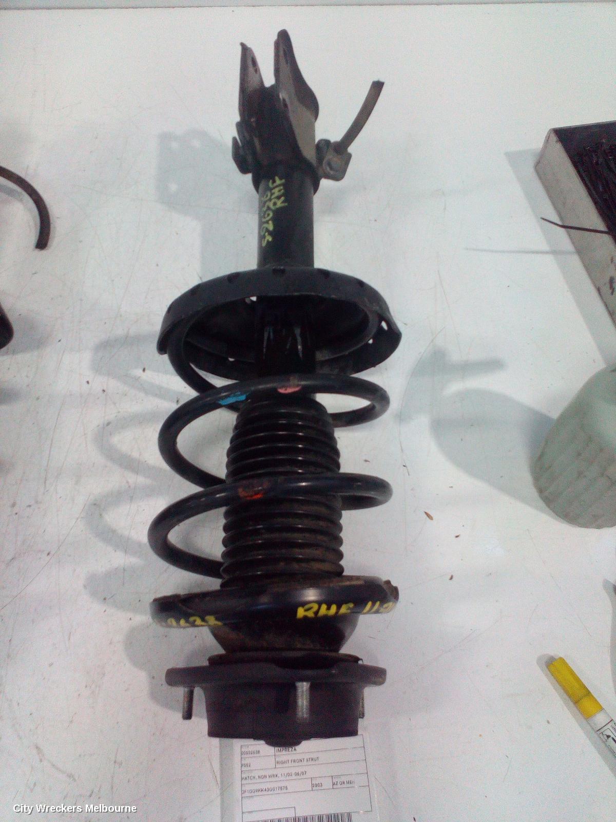SUBARU IMPREZA RIGHT FRONT STRUT, HATCH, NON WRX, 11/2002 - 06/2007