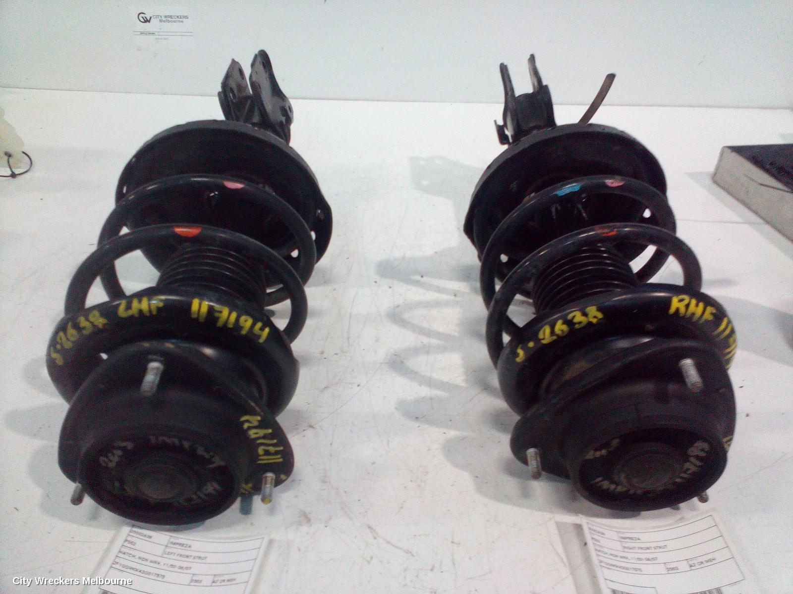 SUBARU IMPREZA RIGHT FRONT STRUT, HATCH, NON WRX, 11/2002 - 06/2007