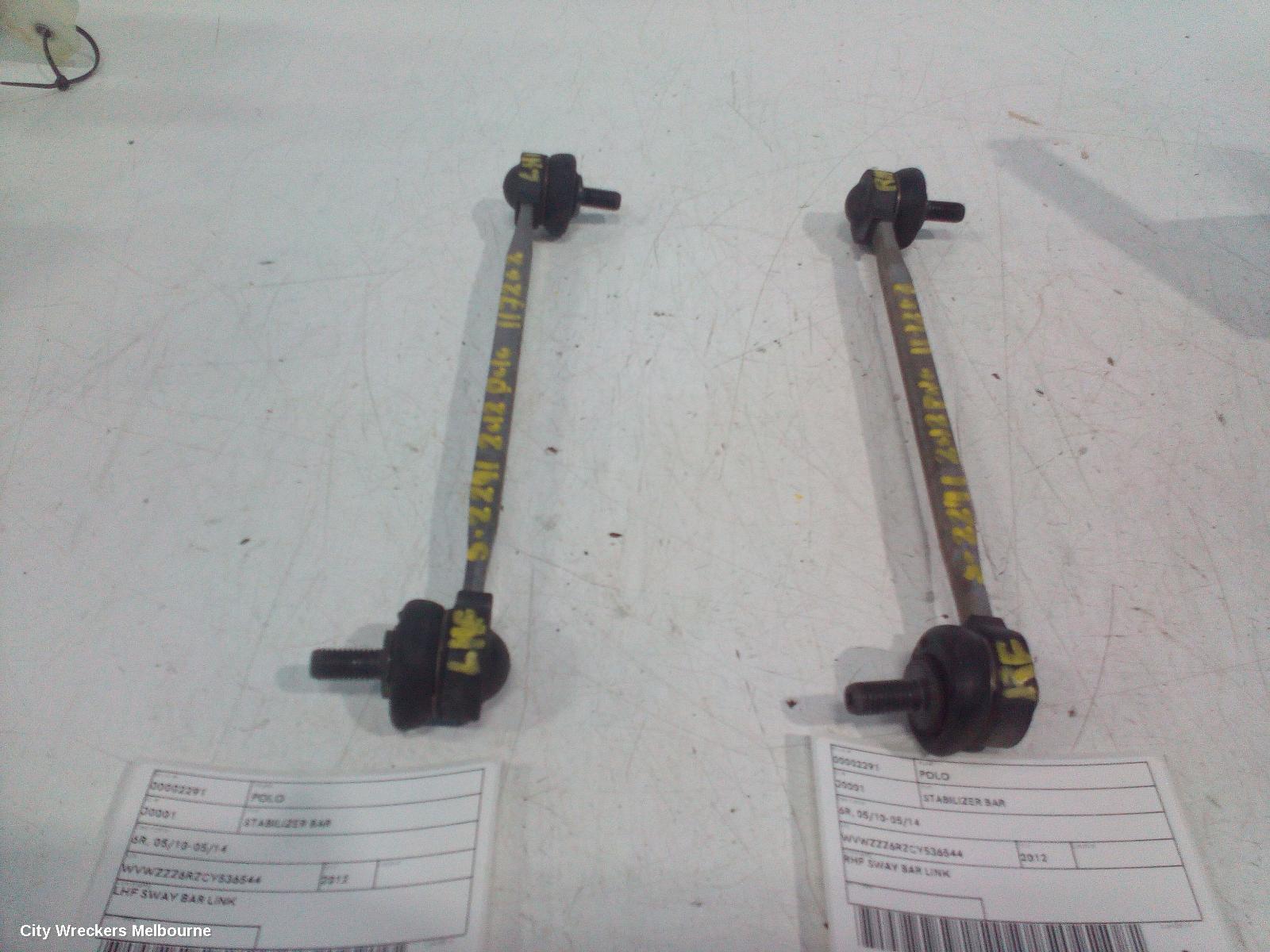 VOLKSWAGEN POLO STABILISER BAR, 6R, 05/2010 - 05/2014