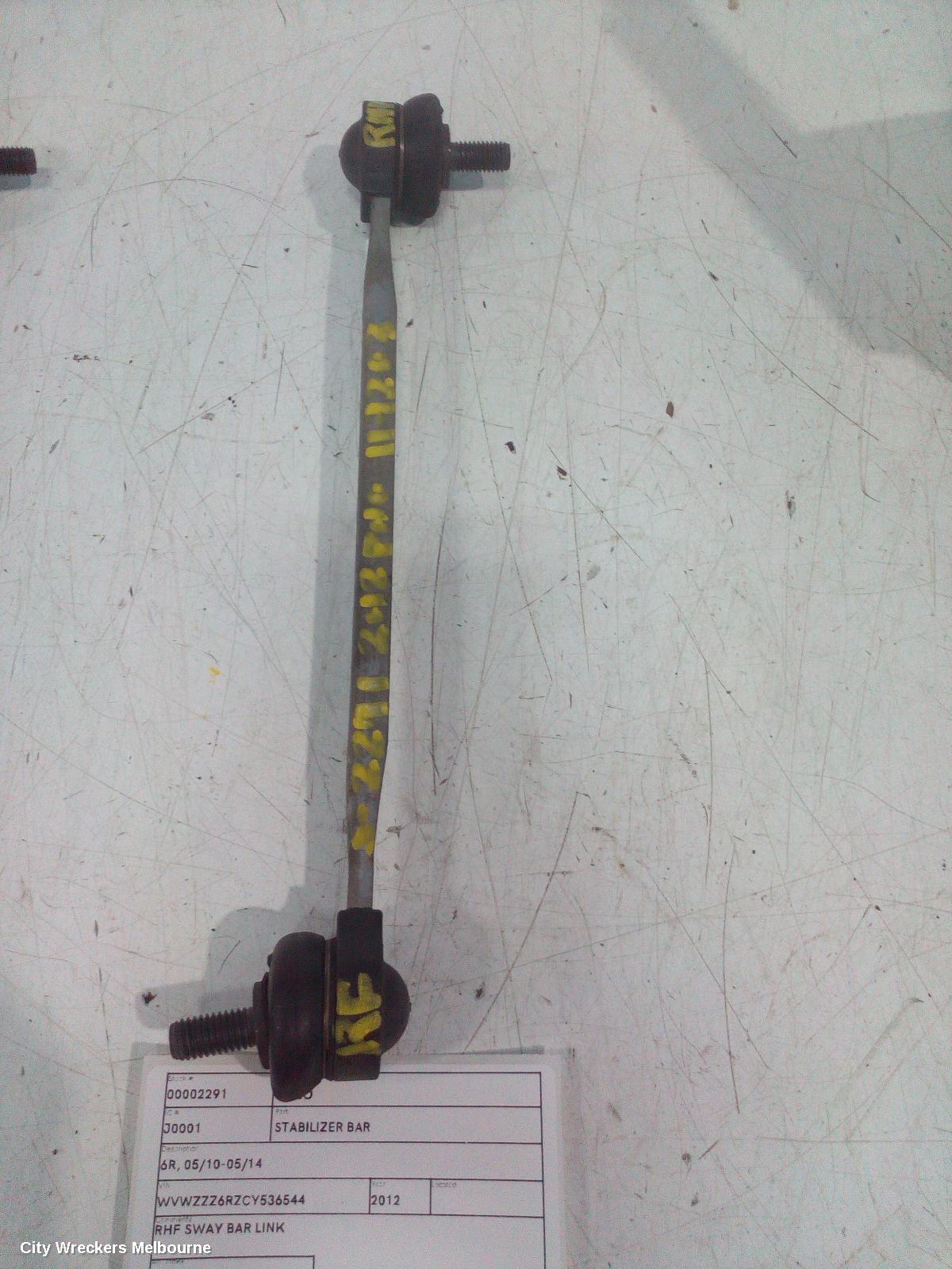 VOLKSWAGEN POLO STABILISER BAR, 6R, 05/2010 - 05/2014