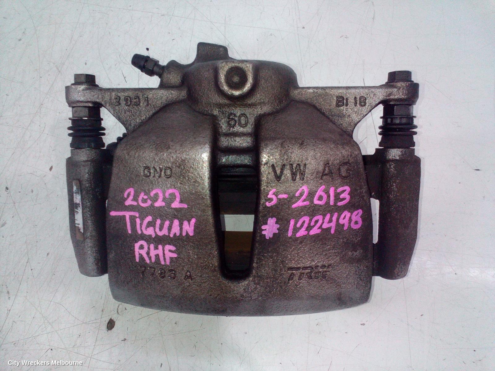 VOLKSWAGEN TIGUAN CALIPER, RH FRONT, 110 TSI/110 TDI, 5NA, 06/2016 ONWARDS