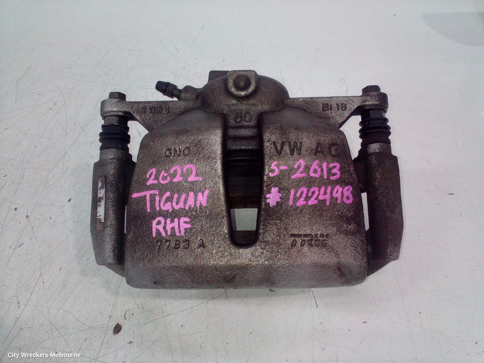VOLKSWAGEN TIGUAN CALIPER, RH FRONT, 110 TSI/110 TDI, 5NA, 06/2016 ONWARDS