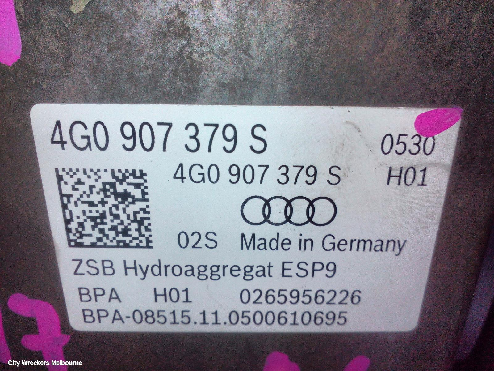 AUDI A6 ABS PUMP/MODULATOR, 4G/C7, P/N 4G0614517AL, 04/2011 - 06/2018